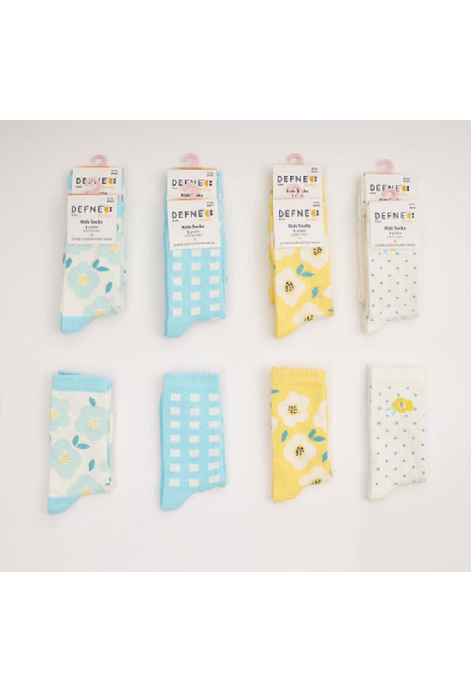 Toptan Kız Çocuk 12 Çift Çorap 1064-DFN1Ç-K005-22(11-12) - 1064-DFN1Ç-K005-22(11-12) - Brand: Defne - Kids & Bby Clothes From Peralane Kids Turkey