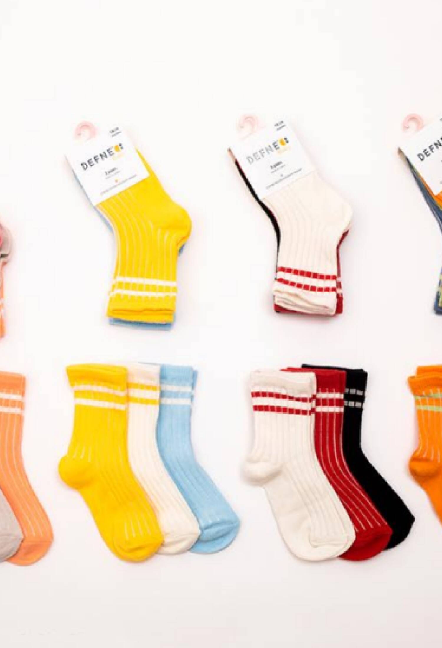 Toptan Kız Çocuk 24 Çift Çorap 1064-DFN3-K021-22(3-4) - 1064-DFN3-K021-22(3-4) - Brand: Defne - Kids & Bby Clothes From Peralane Kids Turkey