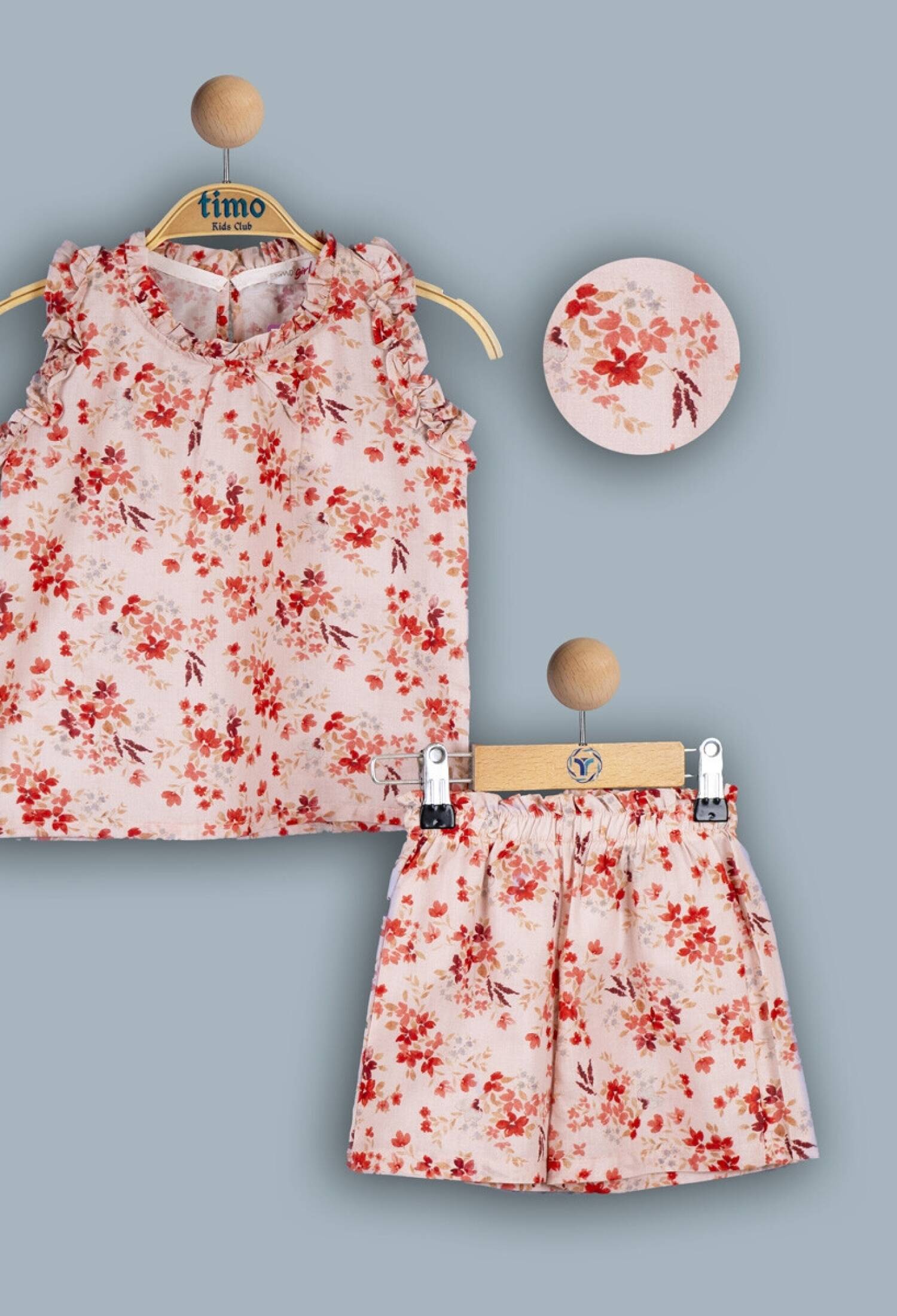 Toptan Kız Çocuk 2'li Bluz ve Şort Takım 2-5Y 1018-TK4DT042241592 - 1018-TK4DT042241592 - Brand: Timo - Kids & Bby Clothes From Peralane Kids Turkey