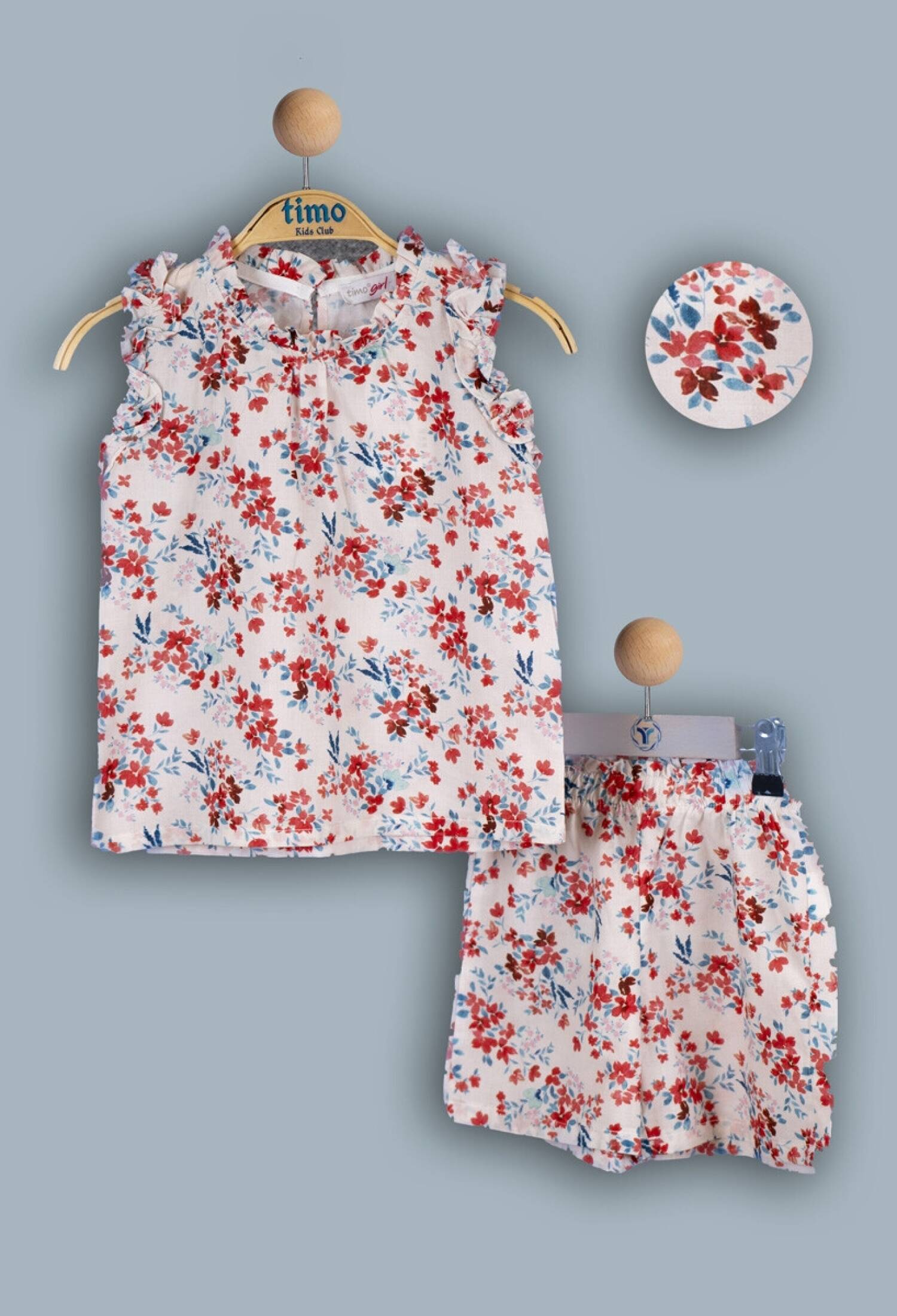 Toptan Kız Çocuk 2'li Bluz ve Şort Takım 2-5Y 1018-TK4DT042241592 - 1018-TK4DT042241592 - Brand: Timo - Kids & Bby Clothes From Peralane Kids Turkey