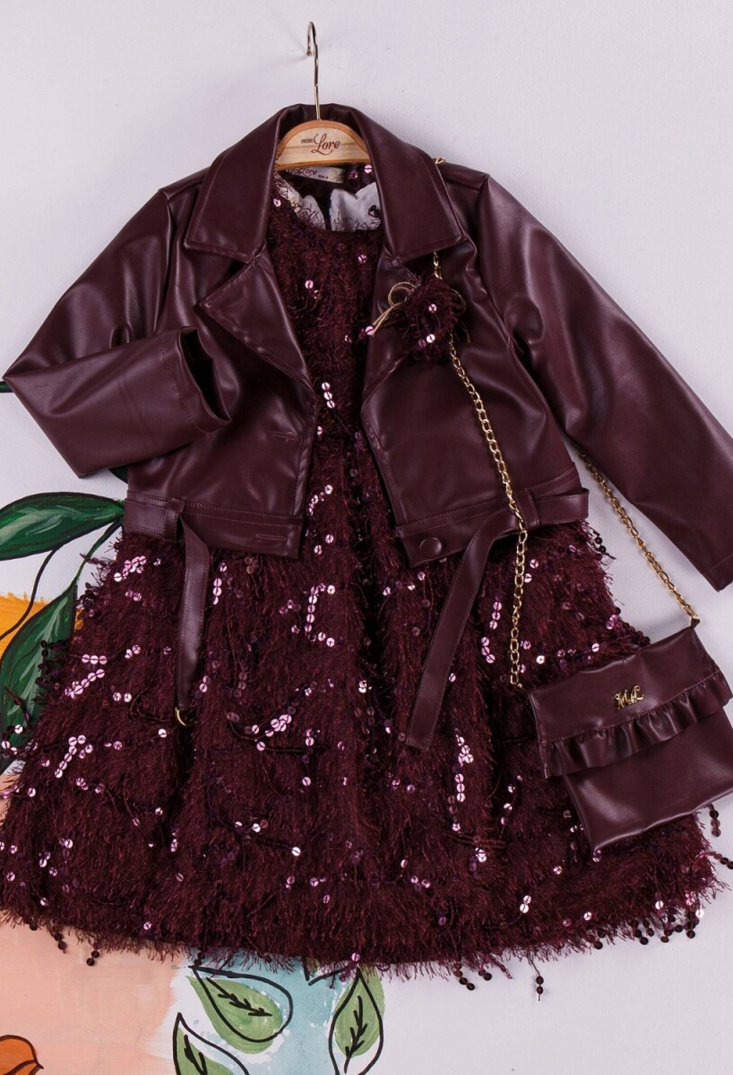 Toptan Kız Çocuk 2'li Çantalı Ceket ve Elbise Takım 2-6Y 1055-5221 - 1055-5221 - Brand: Miss Lore - Kids & Bby Clothes From Peralane Kids Turkey