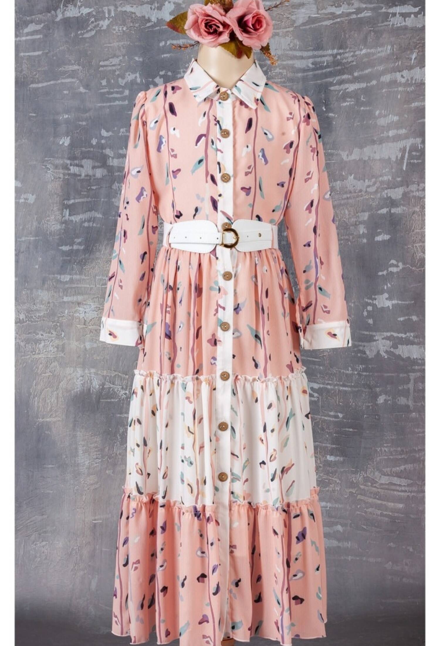 Toptan Kız Çocuk 2'li Elbise ve Kemer Takım 9-12Y 1042-2412 - 1042-2412 - Brand: Tivido - Kids & Bby Clothes From Peralane Kids Turkey