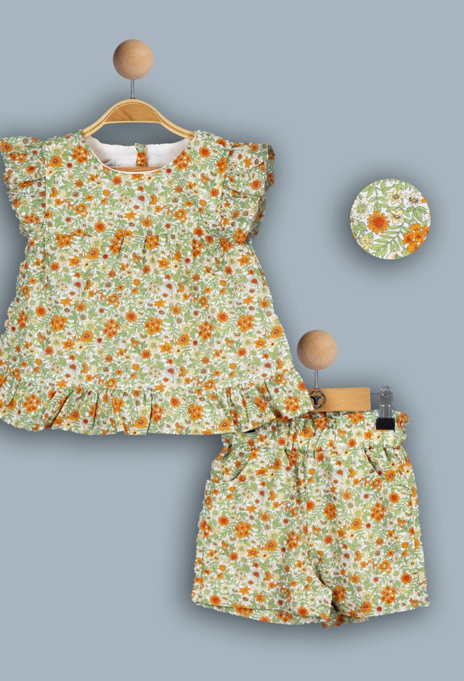 Toptan Kız Çocuk 2'li Elbise ve Şort Takımı 2-5Y 1018-TK4DT202241972 - 1018-TK4DT202241972 - Brand: Timo - Kids & Bby Clothes From Peralane Kids Turkey