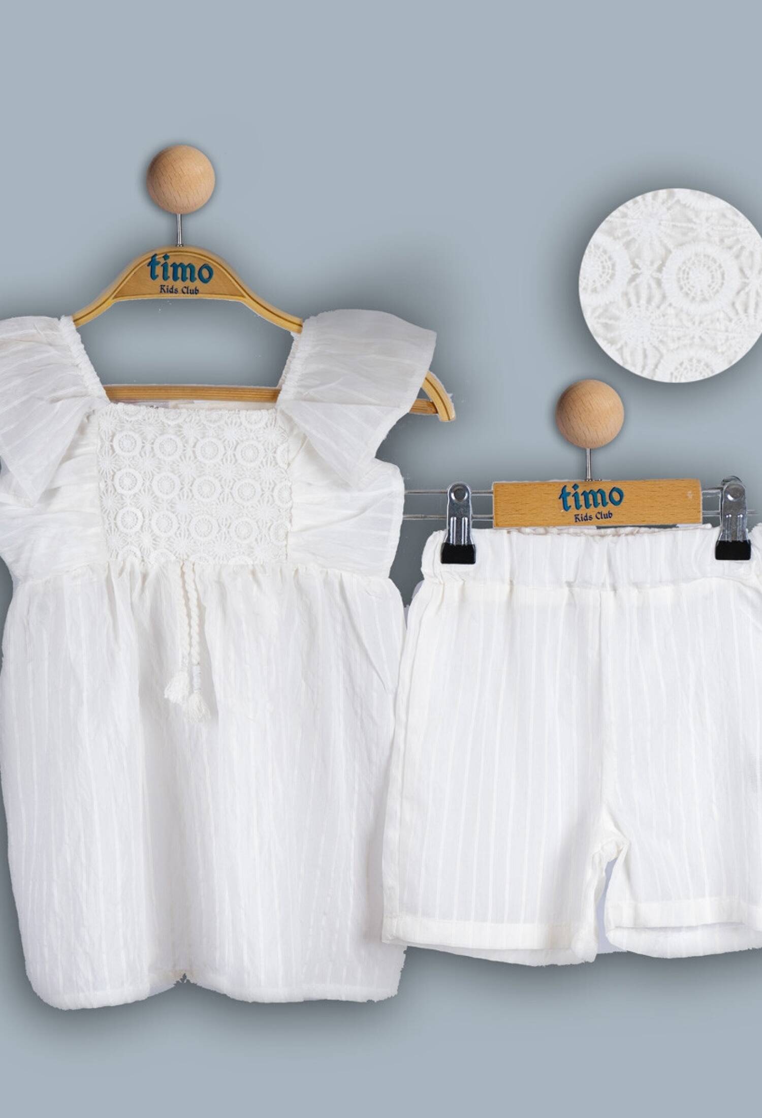 Toptan Kız Çocuk 2'li Elbise ve Şort Takımı 2-5Y 1018-TK4DT202242212 - 1018-TK4DT202242212 - Brand: Timo - Kids & Bby Clothes From Peralane Kids Turkey