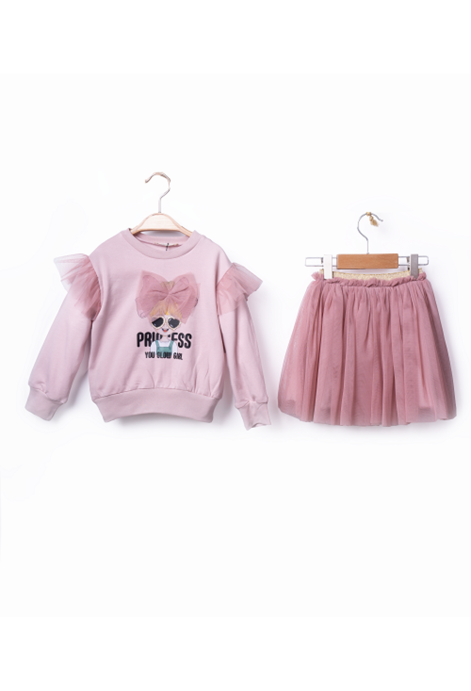 Toptan Kız Çocuk 2'li Sweatshirt ve Etek Takım 3-6Y 1016-23255 - 1016-23255 - Brand: Büşra Bebe - Kids & Bby Clothes From Peralane Kids Turkey