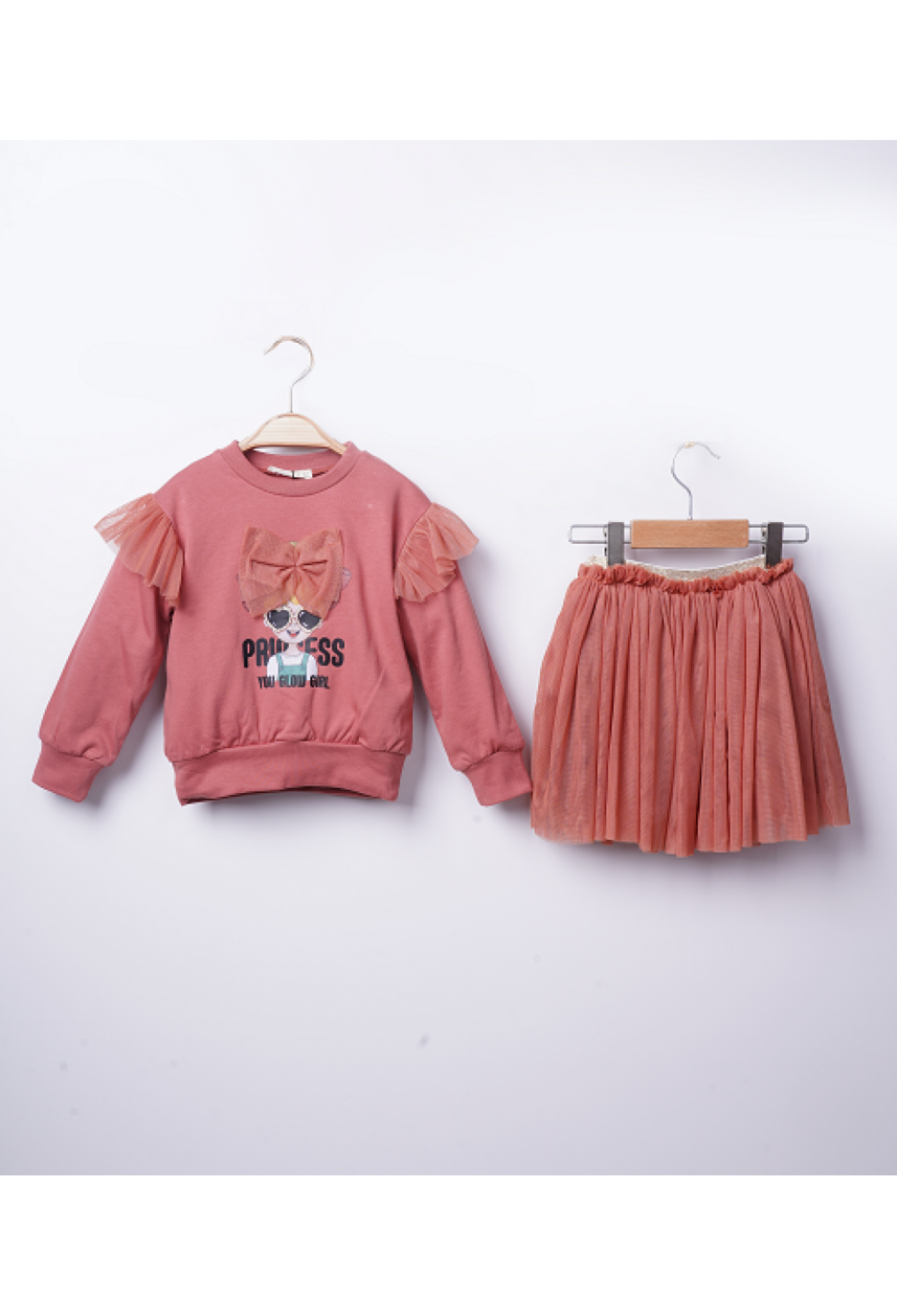 Toptan Kız Çocuk 2'li Sweatshirt ve Etek Takım 3-6Y 1016-23255 - 1016-23255 - Brand: Büşra Bebe - Kids & Bby Clothes From Peralane Kids Turkey