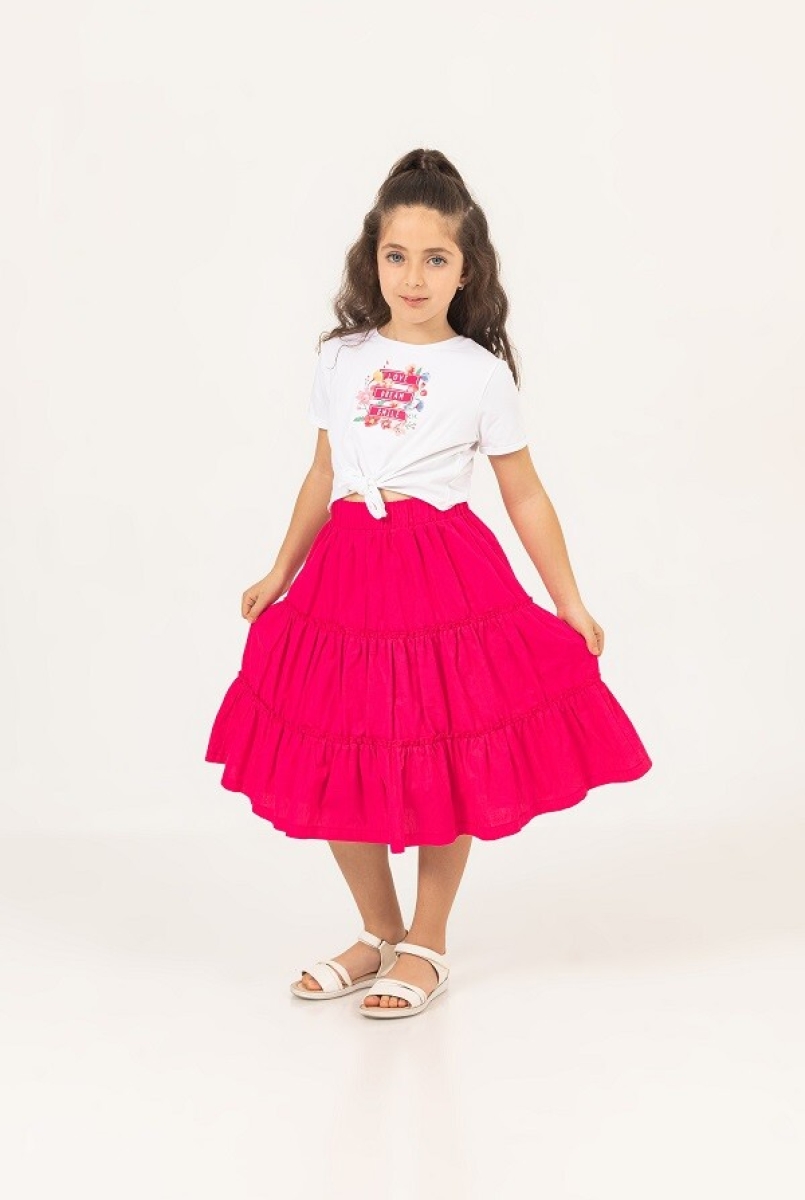 Toptan Kız Çocuk 2'li Tişört ve Etek Takımı 7-10Y 1016-24143 - 1016-24143 - Brand: Büşra Bebe - Kids & Bby Clothes From Peralane Kids Turkey