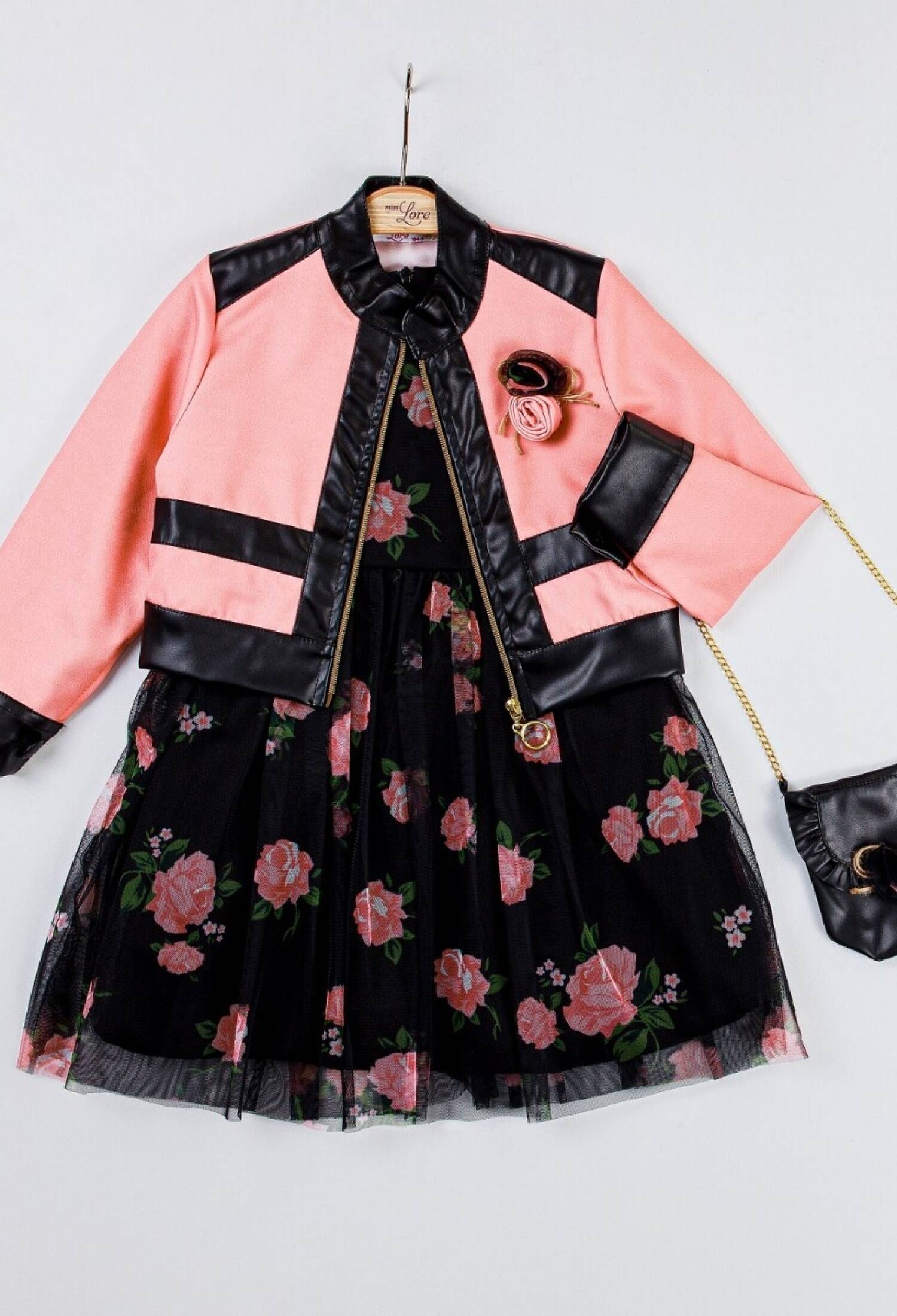 Toptan Kız Çocuk 3'lü Ceket, Elbise ve Çantalı Takım 2-6Y 5317 1055-5317 - 1055-5317 - Brand: Miss Lore - Kids & Bby Clothes From Peralane Kids Turkey