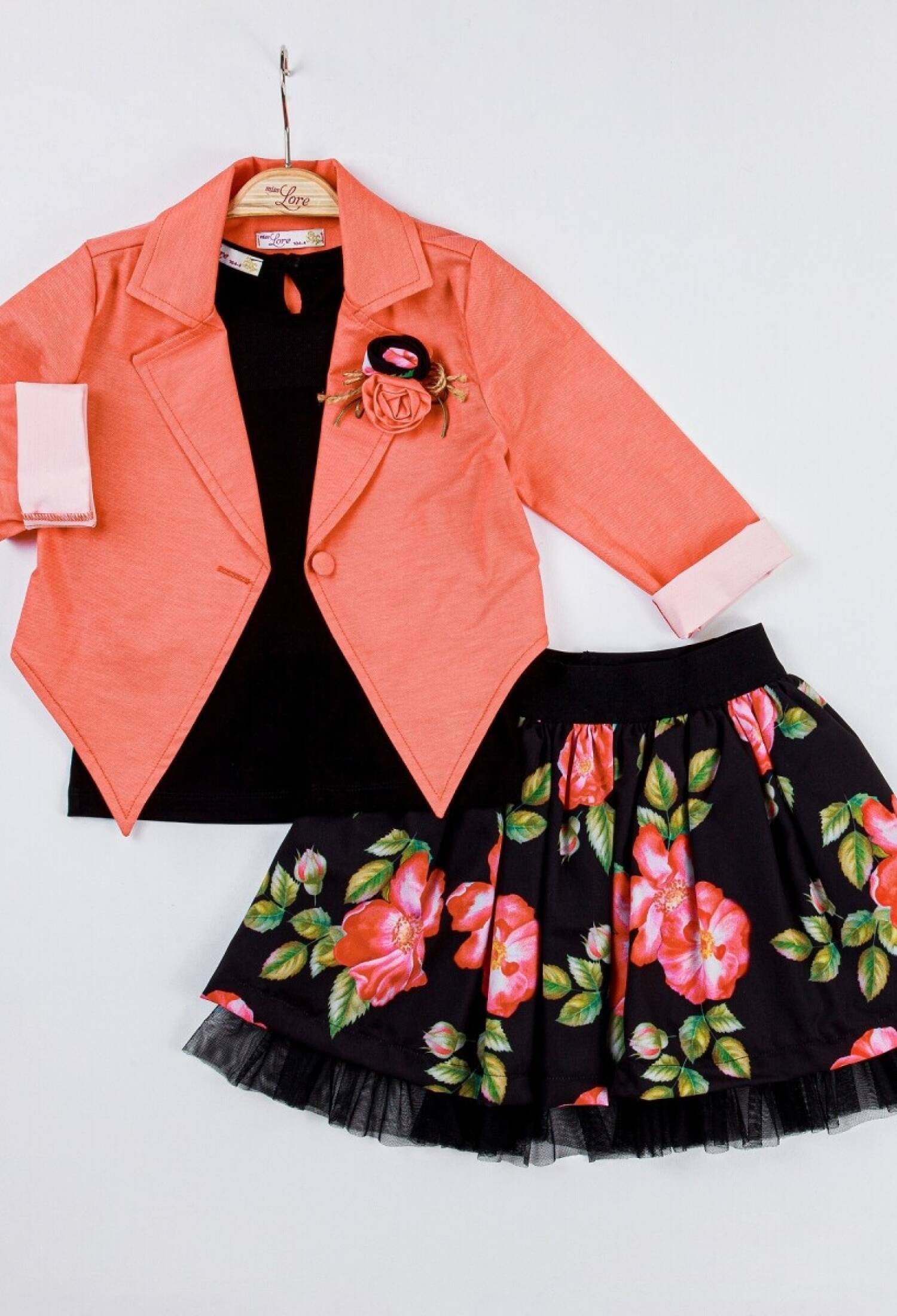 Toptan Kız Çocuk 3'lü Ceket Tişört ve Etek Takım 2-6Y 1055-5301 - 1055-5301 - Brand: Miss Lore - Kids & Bby Clothes From Peralane Kids Turkey