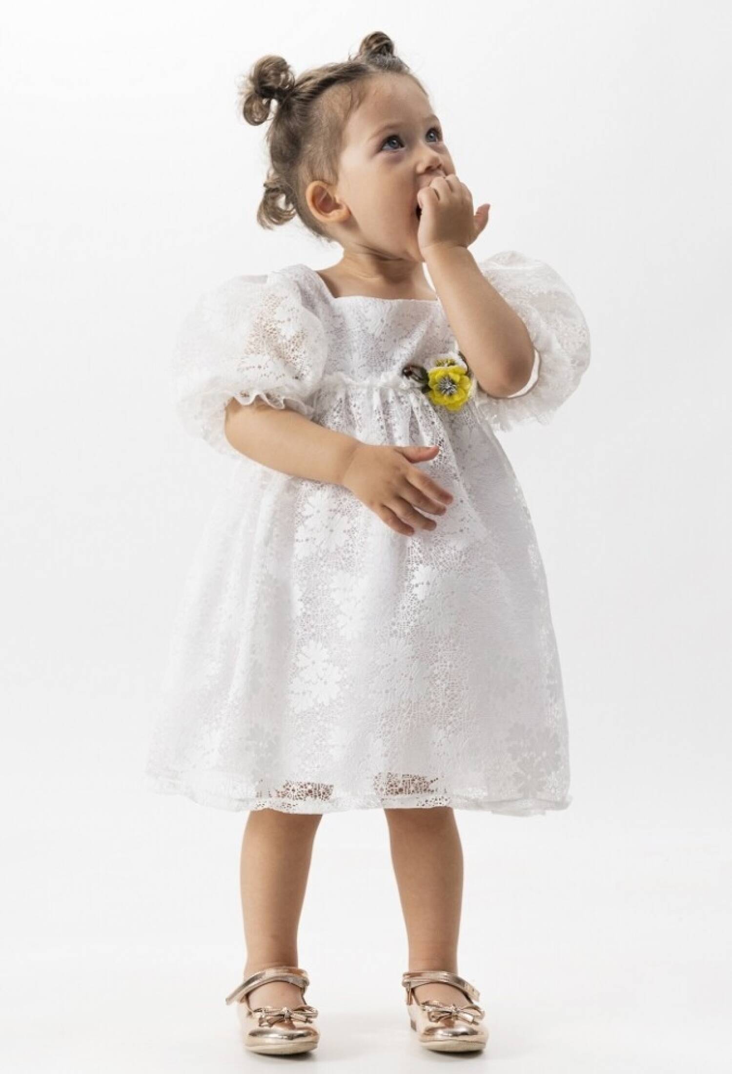 Toptan Kız Çocuk Balon Kollu Yonca Elbise 6-9Y 1022-23324 - 1022-23324 - Brand: Wecan - Kids & Bby Clothes From Peralane Kids Turkey