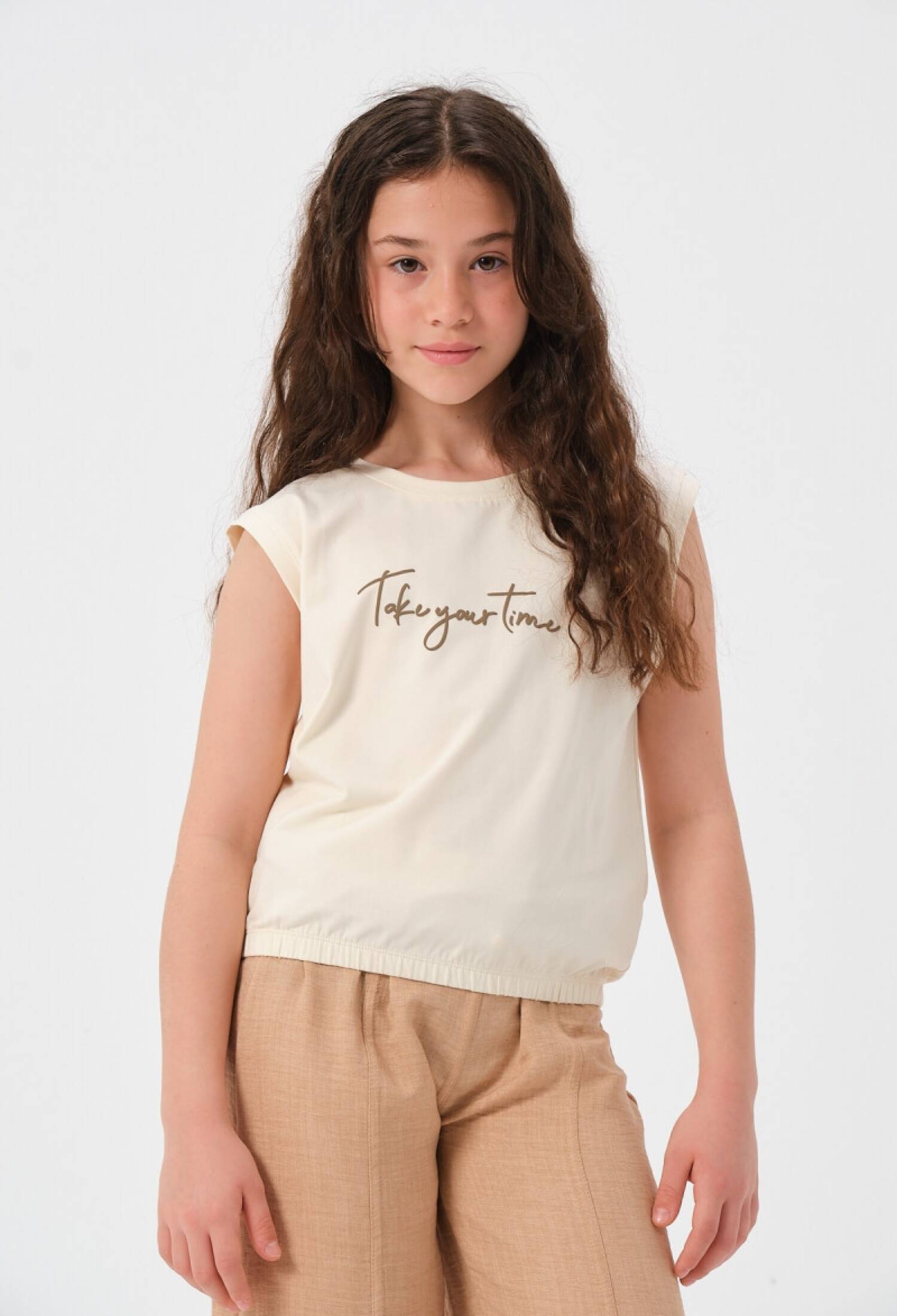 Toptan Kız Çocuk Baskılı Kolsuz T-shirt 8-15Y 2051-241Z4ALB51 - 2051-241Z4ALB51 - Brand: Jazziee - Kids & Bby Clothes From Peralane Kids Turkey