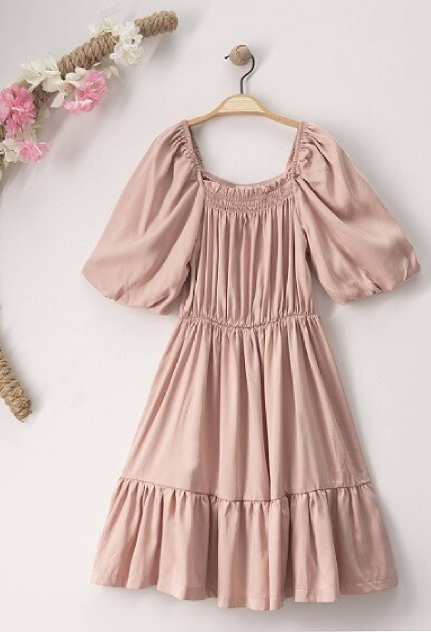 Toptan Kız Çocuk Büzgülü Elbise 7-10Y 1016-23141 - 1016-23141 - Brand: Büşra Bebe - Kids & Bby Clothes From Peralane Kids Turkey