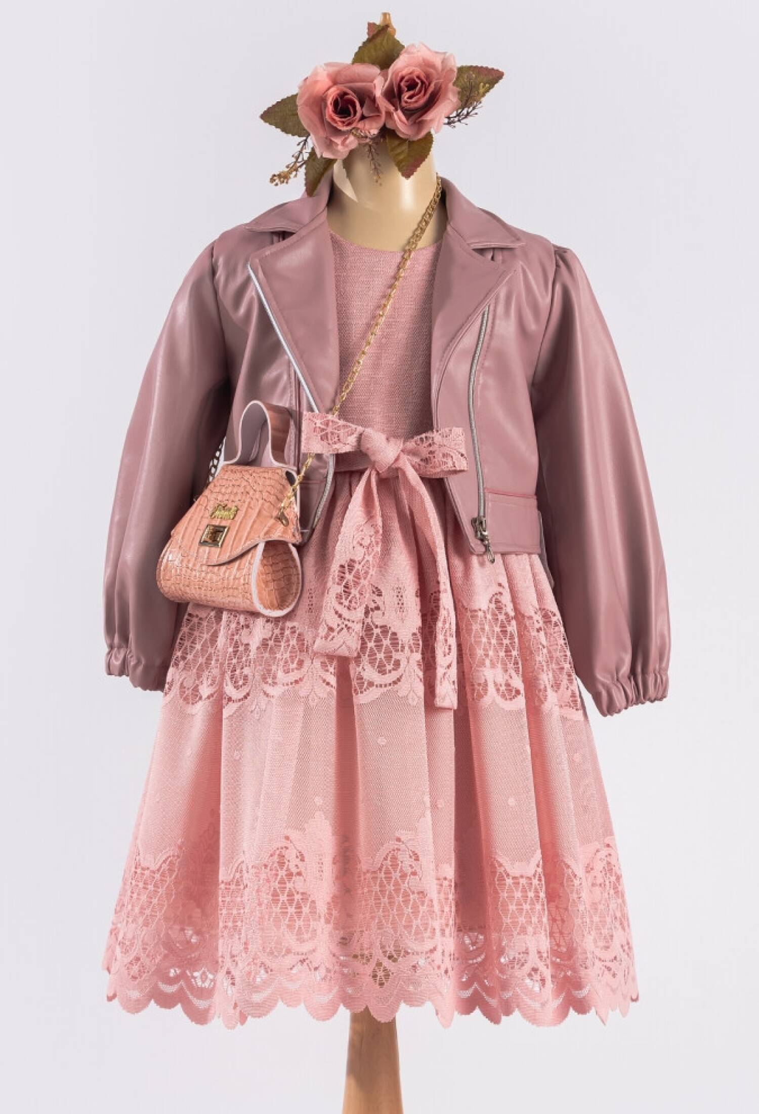 Toptan Kız Çocuk Ceketli Çantalı Elbise 6-12Y 1042-2557 - 1042-2557 - Brand: Tivido - Kids & Bby Clothes From Peralane Kids Turkey