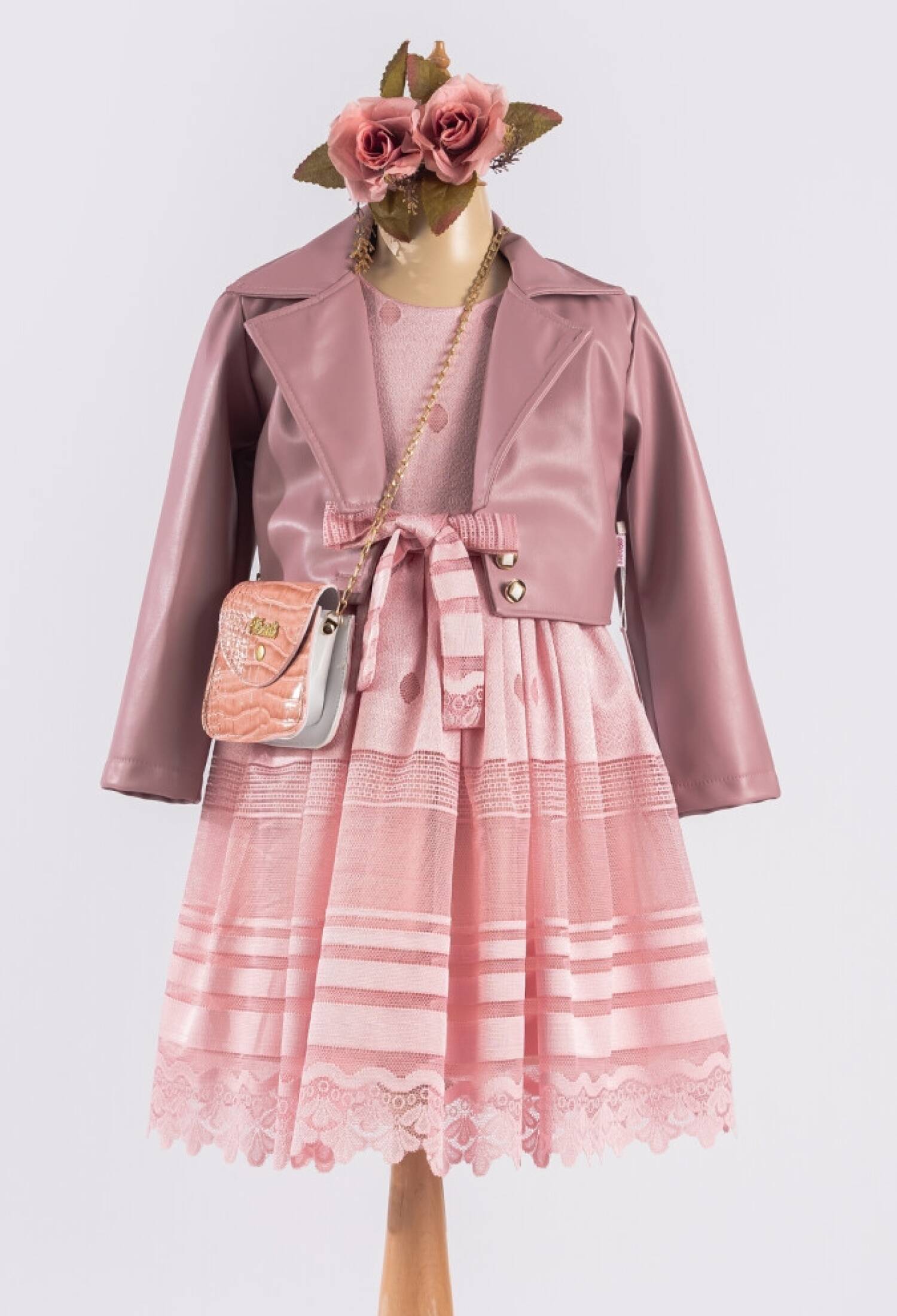 Toptan Kız Çocuk Ceketli Çantalı Elbise 6-12Y 1042-2558 - 1042-2558 - Brand: Tivido - Kids & Bby Clothes From Peralane Kids Turkey