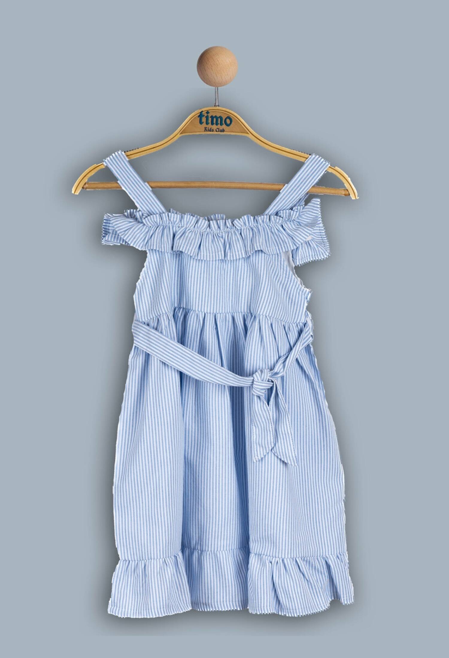 Toptan Kız Çocuk Çizgili Elbise 2-5Y 1018-TK4DÜ042241002 - 1018-TK4DÜ042241002 - Brand: Timo - Kids & Bby Clothes From Peralane Kids Turkey