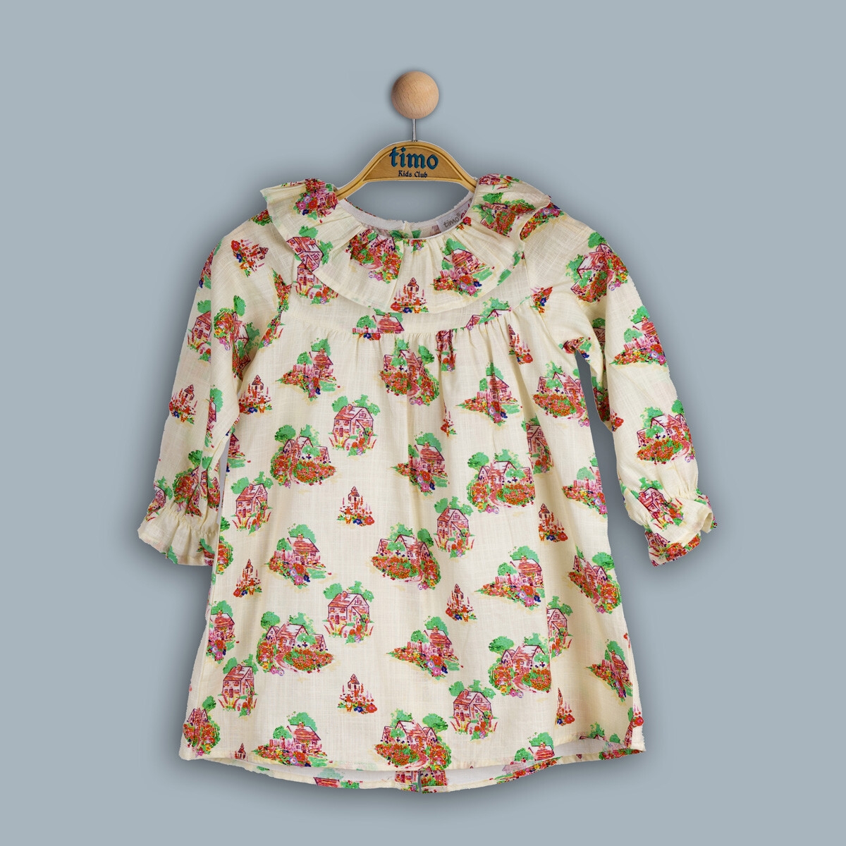 Toptan Kiz Çocuk Desenli Elbise 2-5Y 1018-TK4DÜ202242012 - 1018-TK4DÜ202242012 - Brand: Timo - Kids & Bby Clothes From Peralane Kids Turkey