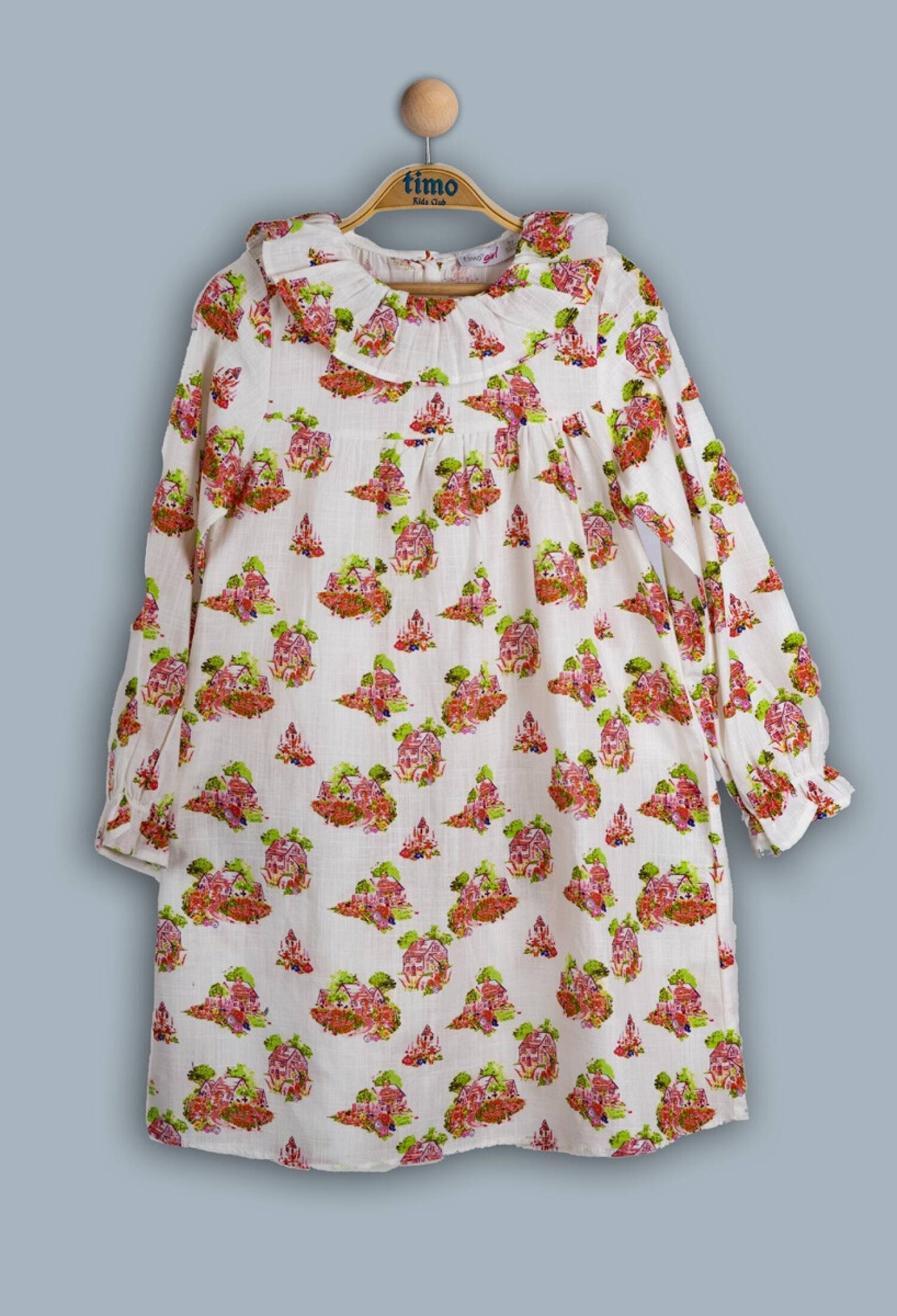 Toptan Kiz Çocuk Desenli Elbise 2-5Y 1018-TK4DÜ202242012 - 1018-TK4DÜ202242012 - Brand: Timo - Kids & Bby Clothes From Peralane Kids Turkey