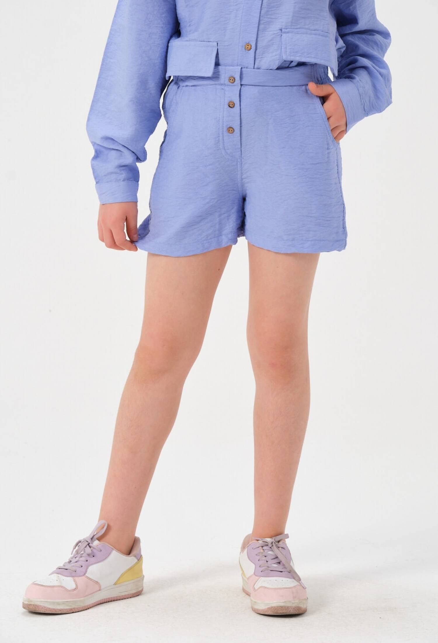 Toptan Kız Çocuk Düğme Detaylı Şort 8-15Y 2051-241Z4ALM02 - 2051-241Z4ALM02 - Brand: Jazziee - Kids & Bby Clothes From Peralane Kids Turkey