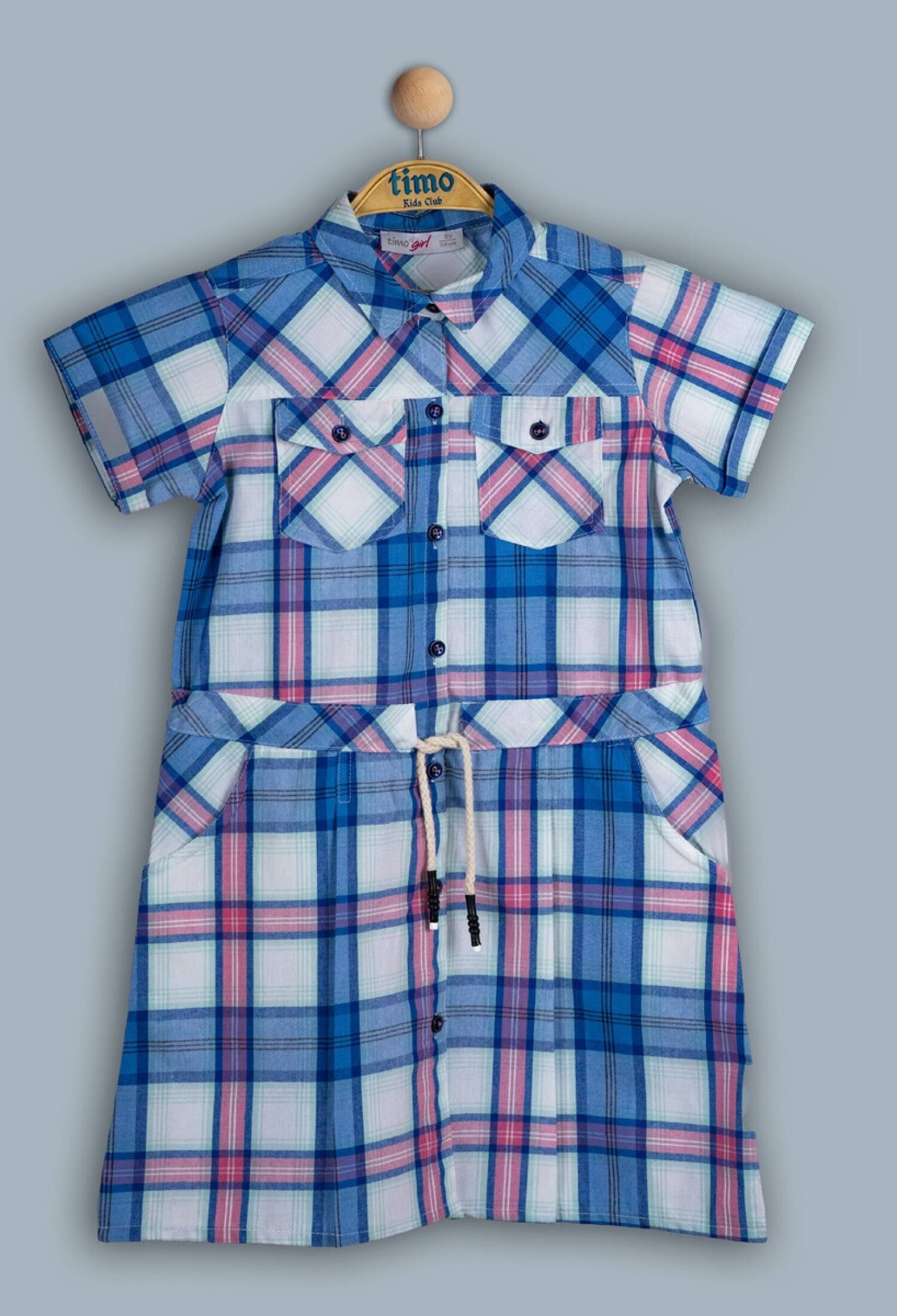 Toptan Kız Çocuk Ekose Elbise 6-9Y 1018-TK4DÜ044243493 - 1018-TK4DÜ044243493 - Brand: Timo - Kids & Bby Clothes From Peralane Kids Turkey