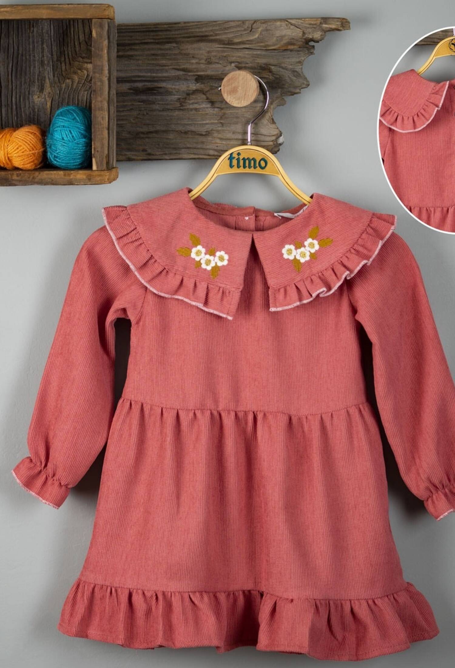 Toptan Kız Çocuk Elbise 2-5Y 1018-T3KDÜ044238152 - 1018-T3KDÜ044238152 - Brand: Timo - Kids & Bby Clothes From Peralane Kids Turkey