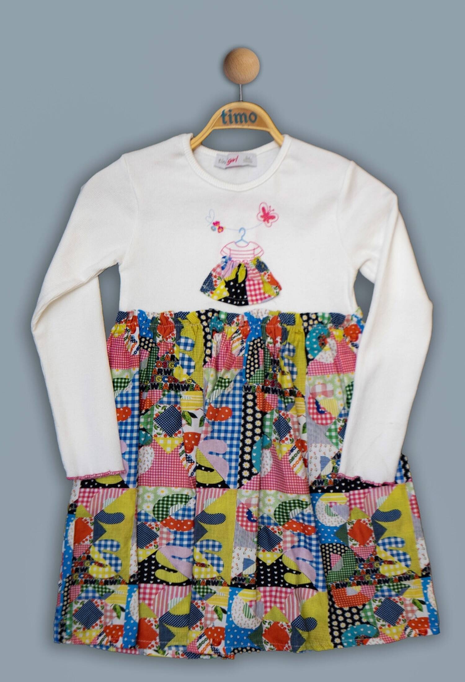 Toptan Kız Çocuk Elbise 2-5Y 1018-TK4DÜ042243292 - 1018-TK4DÜ042243292 - Brand: Timo - Kids & Bby Clothes From Peralane Kids Turkey