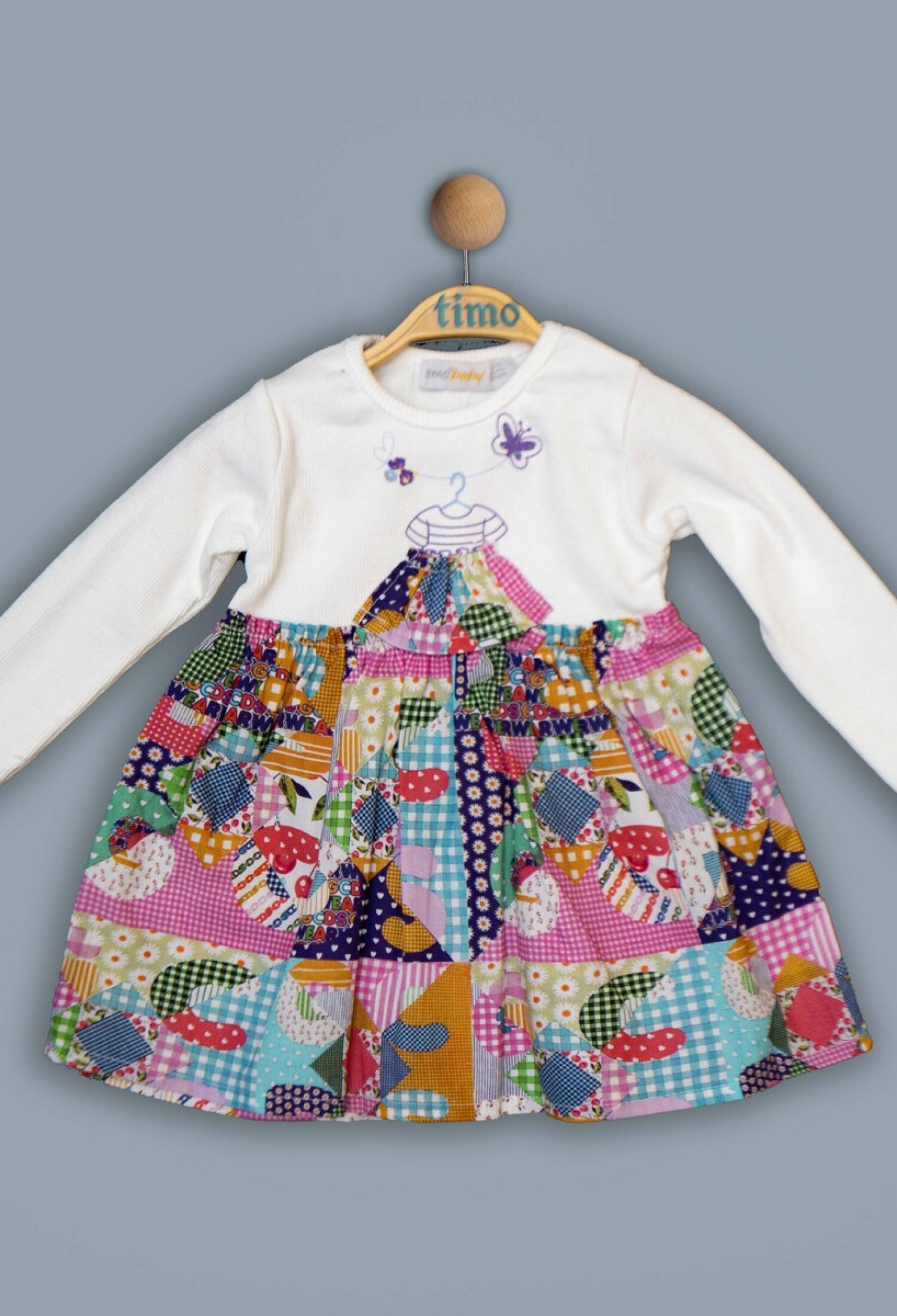 Toptan Kız Çocuk Elbise 2-5Y 1018-TK4DÜ042243292 - 1018-TK4DÜ042243292 - Brand: Timo - Kids & Bby Clothes From Peralane Kids Turkey