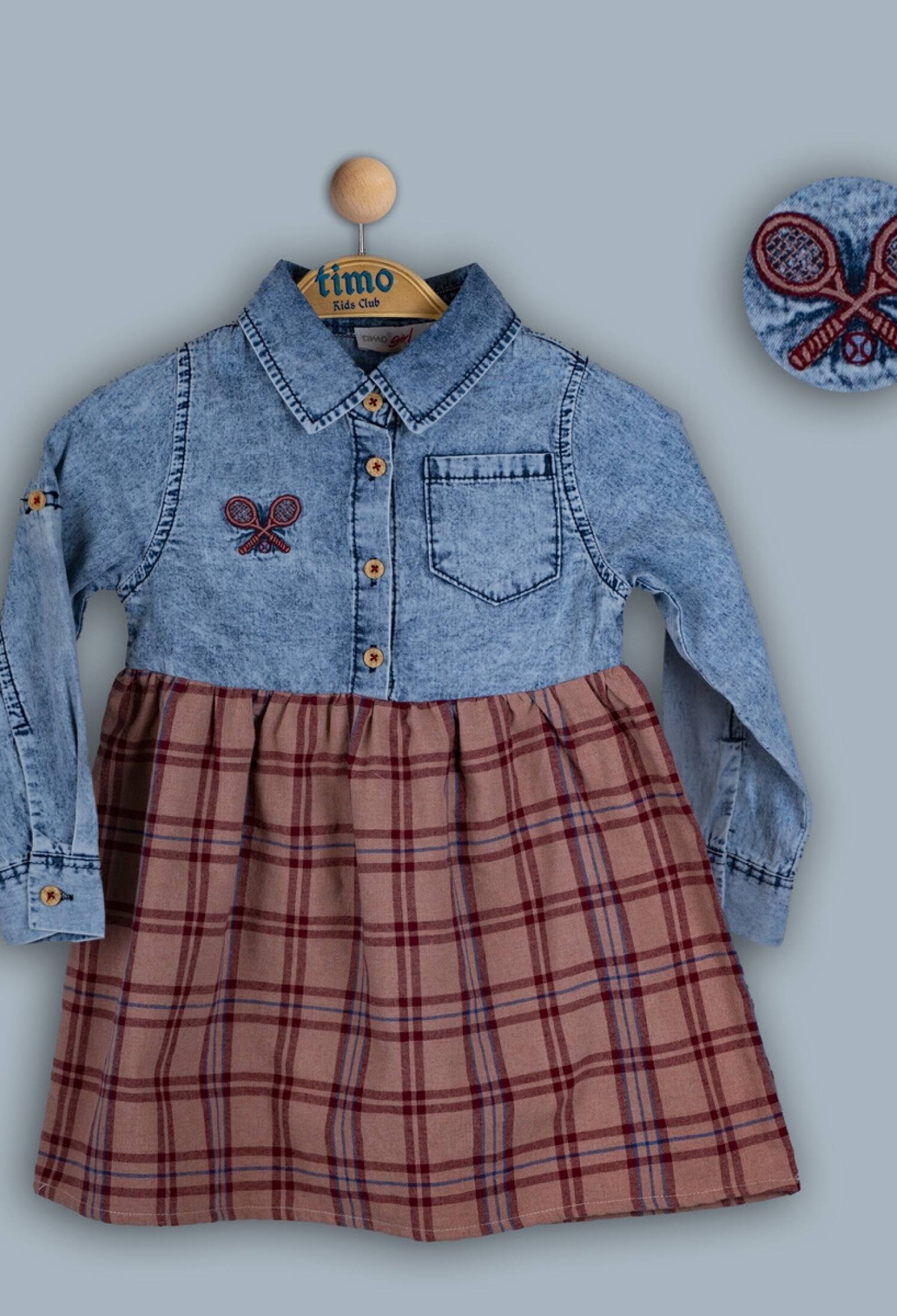 Toptan Kız Çocuk Kot Granili Elbise 2-5 1018-TK4DÜ042241792 - 1018-TK4DÜ042241792 - Brand: Timo - Kids & Bby Clothes From Peralane Kids Turkey