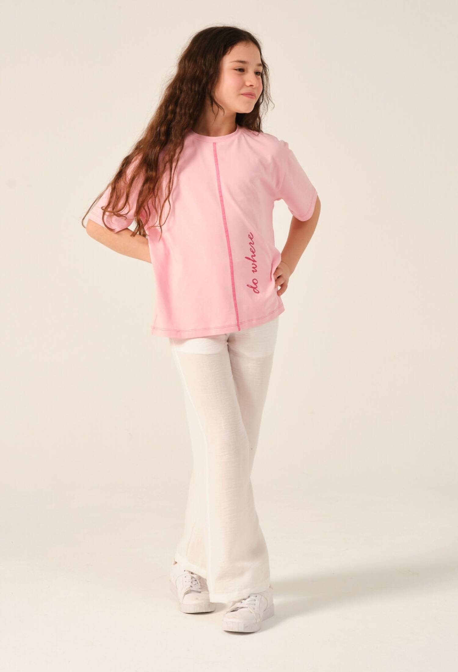 Toptan Kız Çocuk Ön ve Arka Baskılı T-shirt 8-15Y 2051-241Z4ALE51 - 2051-241Z4ALE51 - Brand: Jazziee - Kids & Bby Clothes From Peralane Kids Turkey