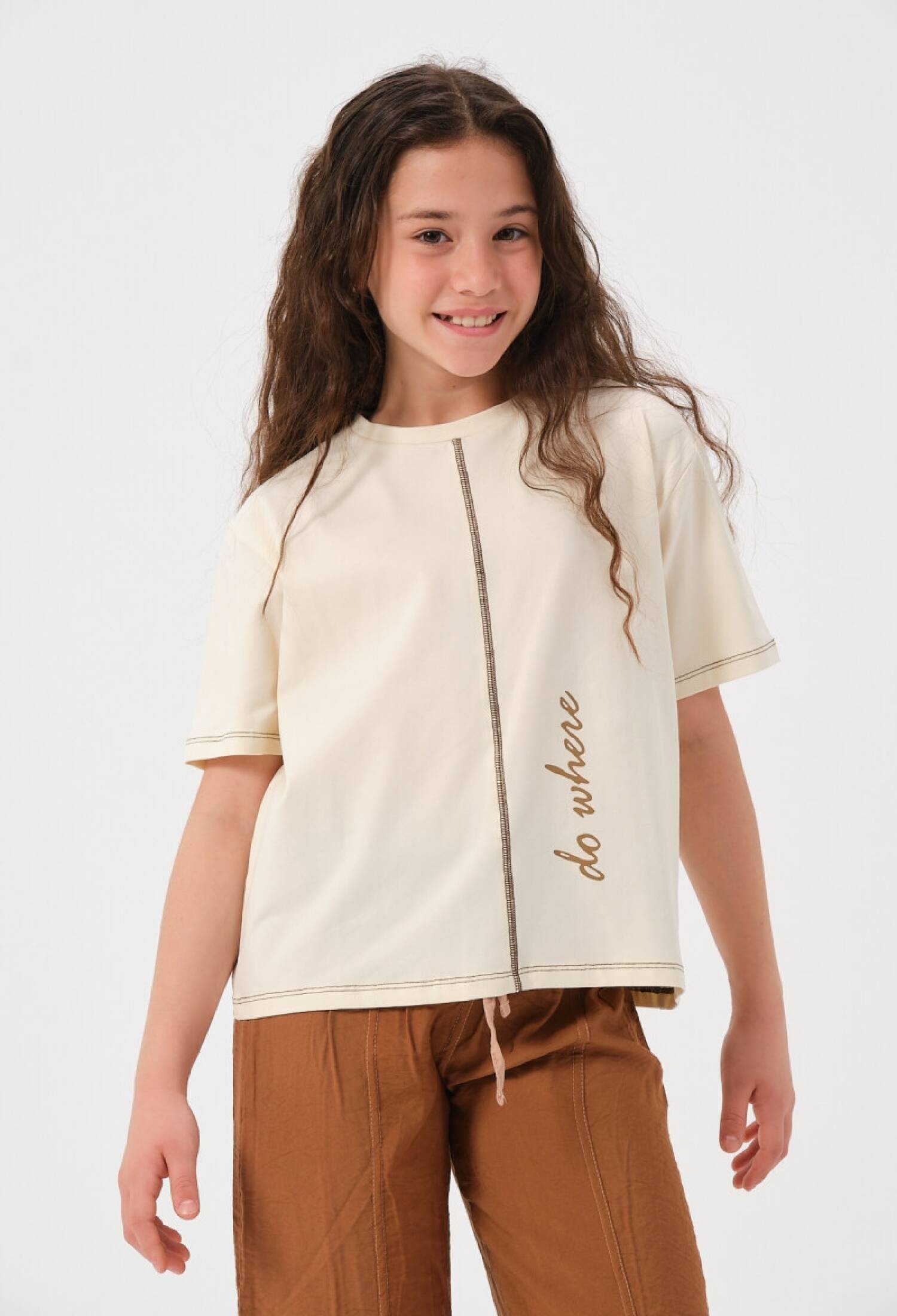 Toptan Kız Çocuk Ön ve Arka Baskılı T-shirt 8-15Y 2051-241Z4ALE51 - 2051-241Z4ALE51 - Brand: Jazziee - Kids & Bby Clothes From Peralane Kids Turkey