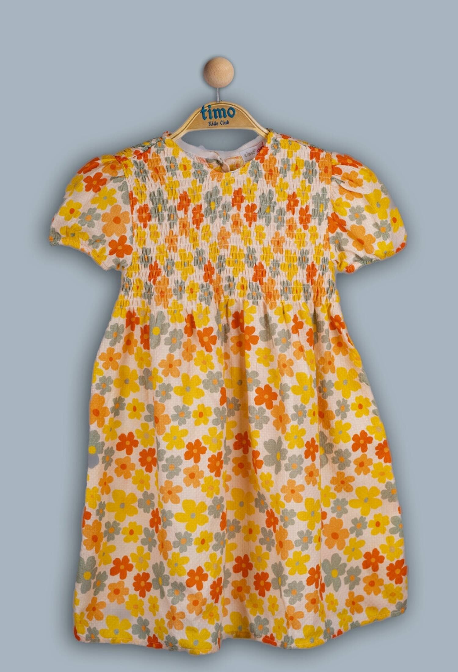 Toptan Kız Çocuk Papatya Desenli Elbise 2-5Y 1018-TK4DÜ202243532 - 1018-TK4DÜ202243532 - Brand: Timo - Kids & Bby Clothes From Peralane Kids Turkey