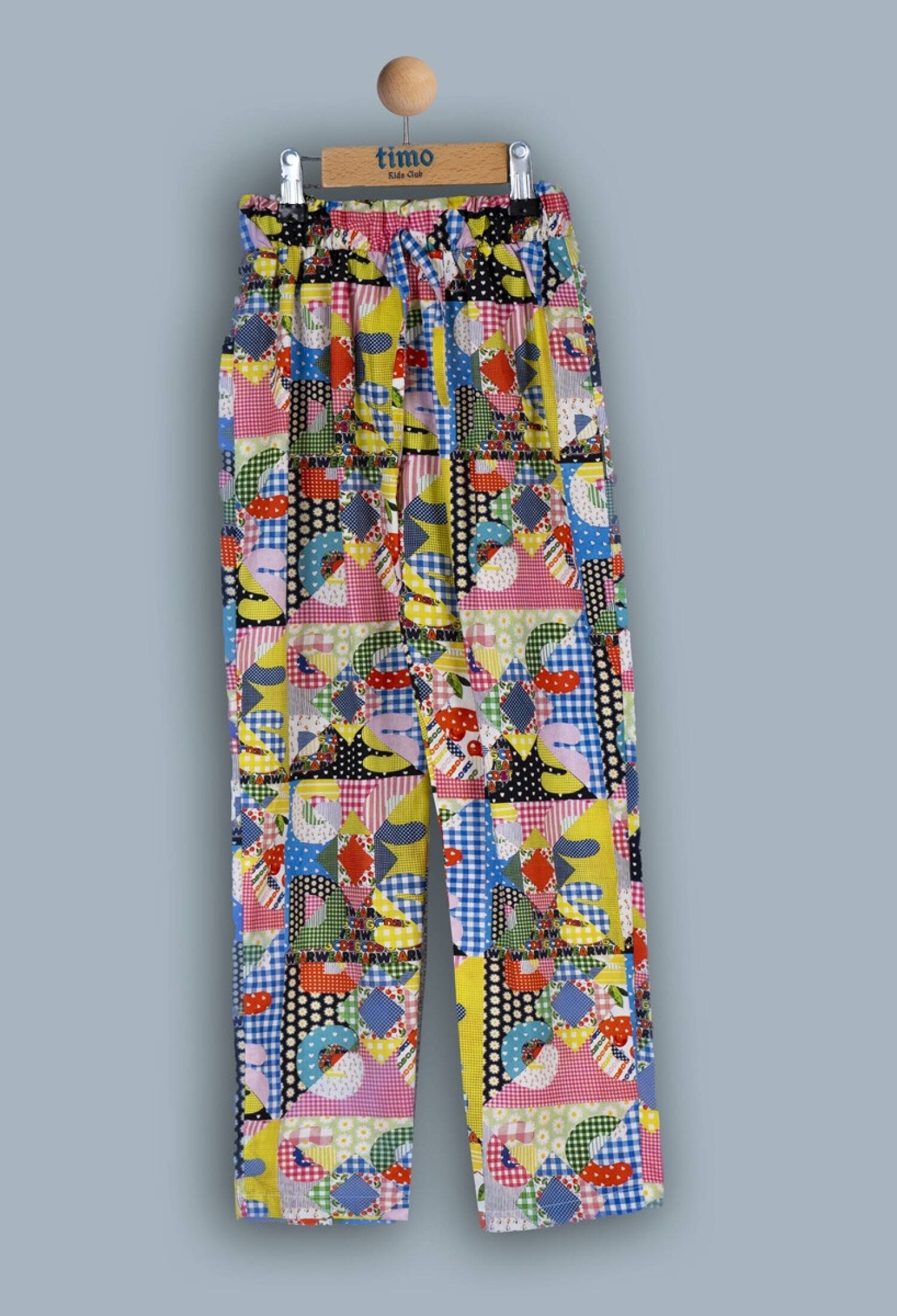 Toptan Kız Çocuk Patchwork Pantolon 6-9Y 1018-TK4DA062243323 - 1018-TK4DA062243323 - Brand: Timo - Kids & Bby Clothes From Peralane Kids Turkey