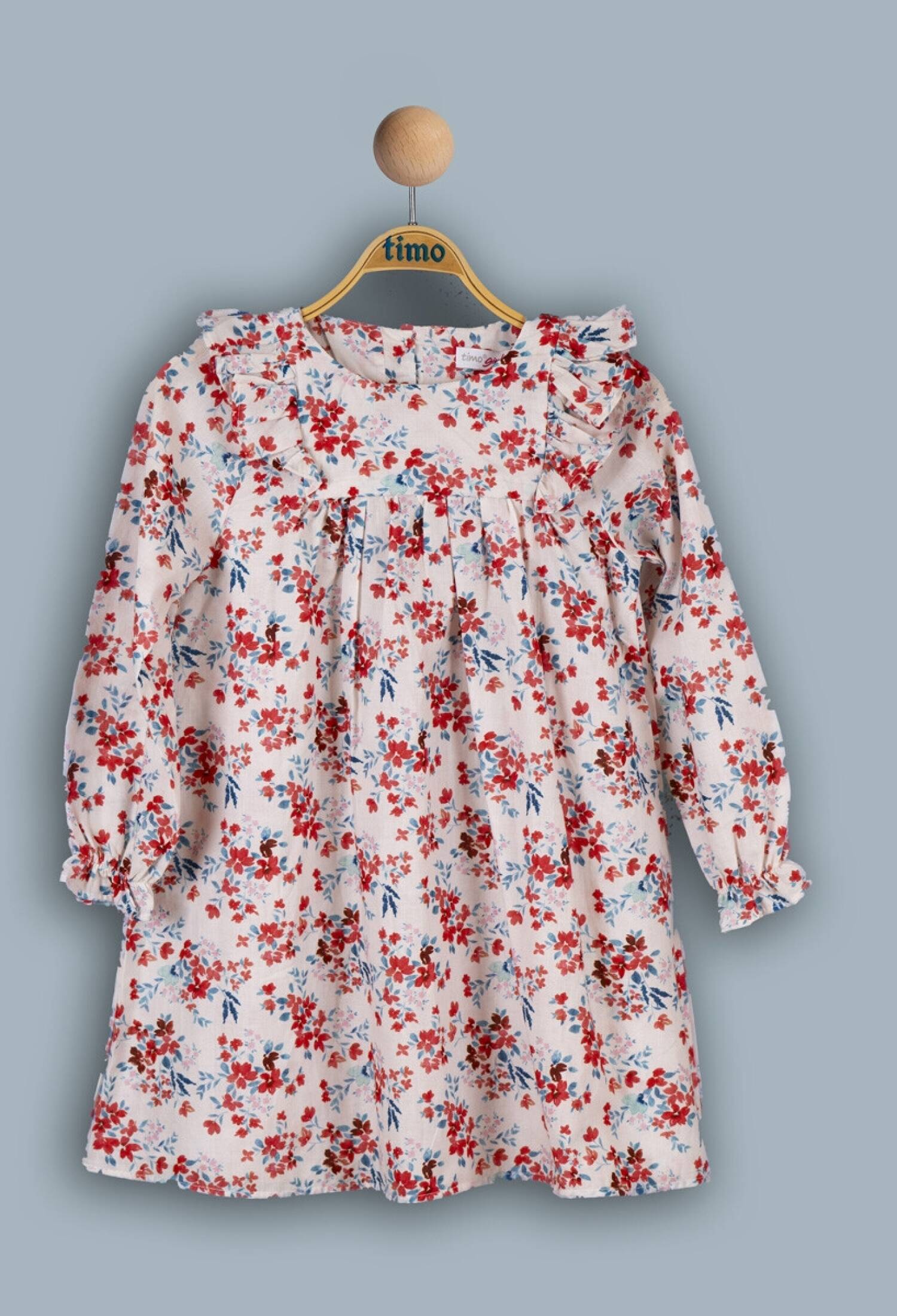 Toptan Kız Çocuk Uzun Kol Elbise 2-5Y 1018-TK4DÜ042241632 - 1018-TK4DÜ042241632 - Brand: Timo - Kids & Bby Clothes From Peralane Kids Turkey