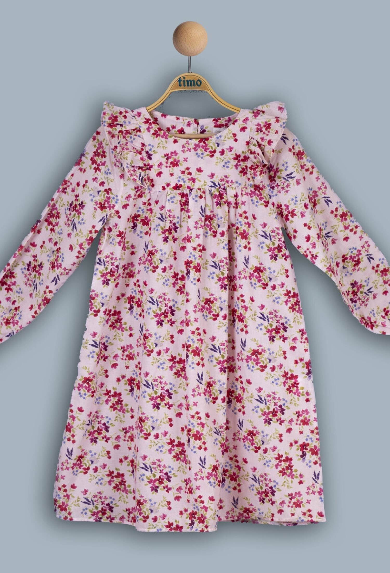 Toptan Kız Çocuk Uzun Kol Elbise 6-9Y 1018-TK4DÜ042241633 - 1018-TK4DÜ042241633 - Brand: Timo - Kids & Bby Clothes From Peralane Kids Turkey