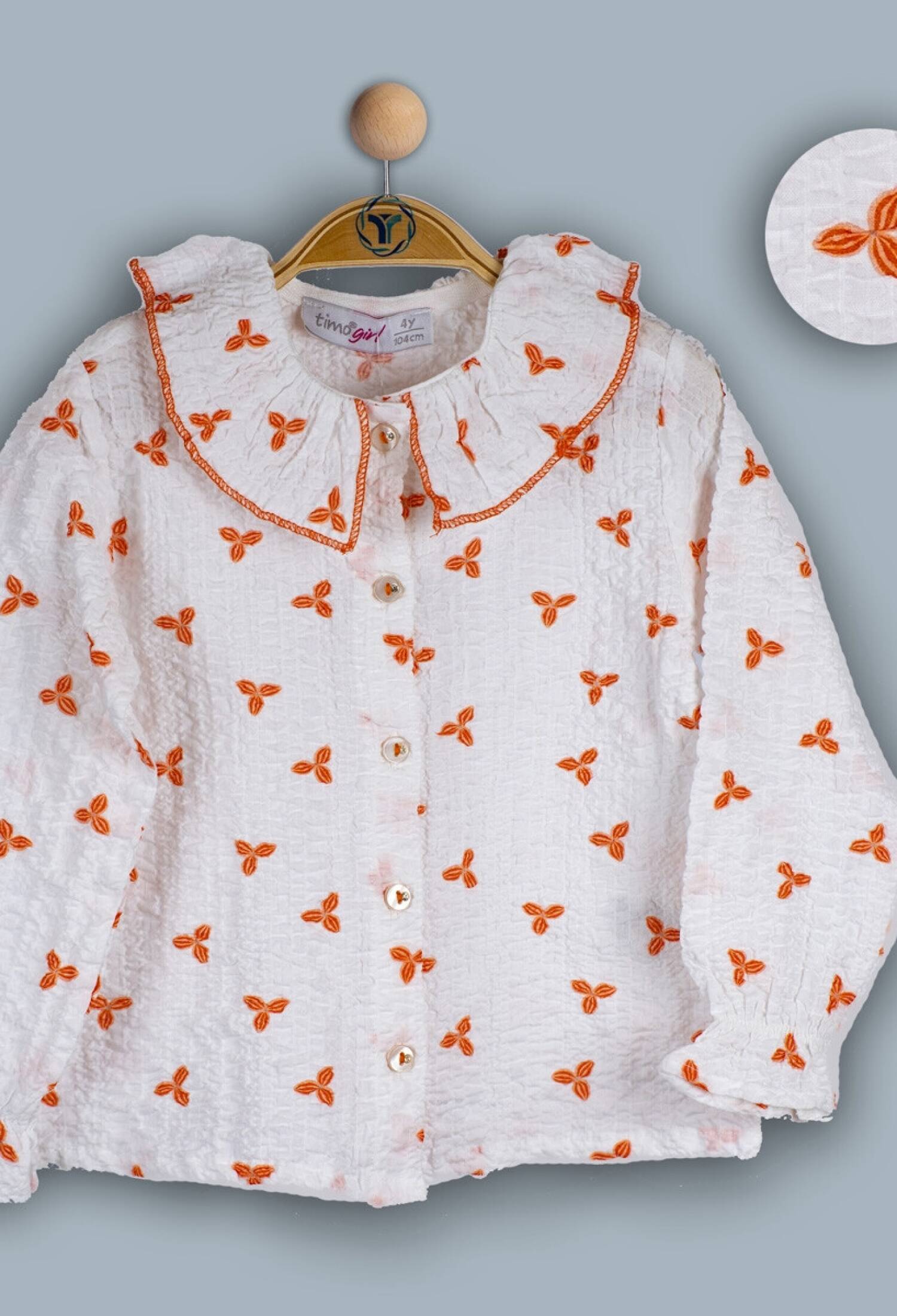 Toptan Kız Çocuk Yakası Fırfırlı Gömlek 6-9Y 1018-TK4DÜ012243393 - 1018-TK4DÜ012243393 - Brand: Timo - Kids & Bby Clothes From Peralane Kids Turkey