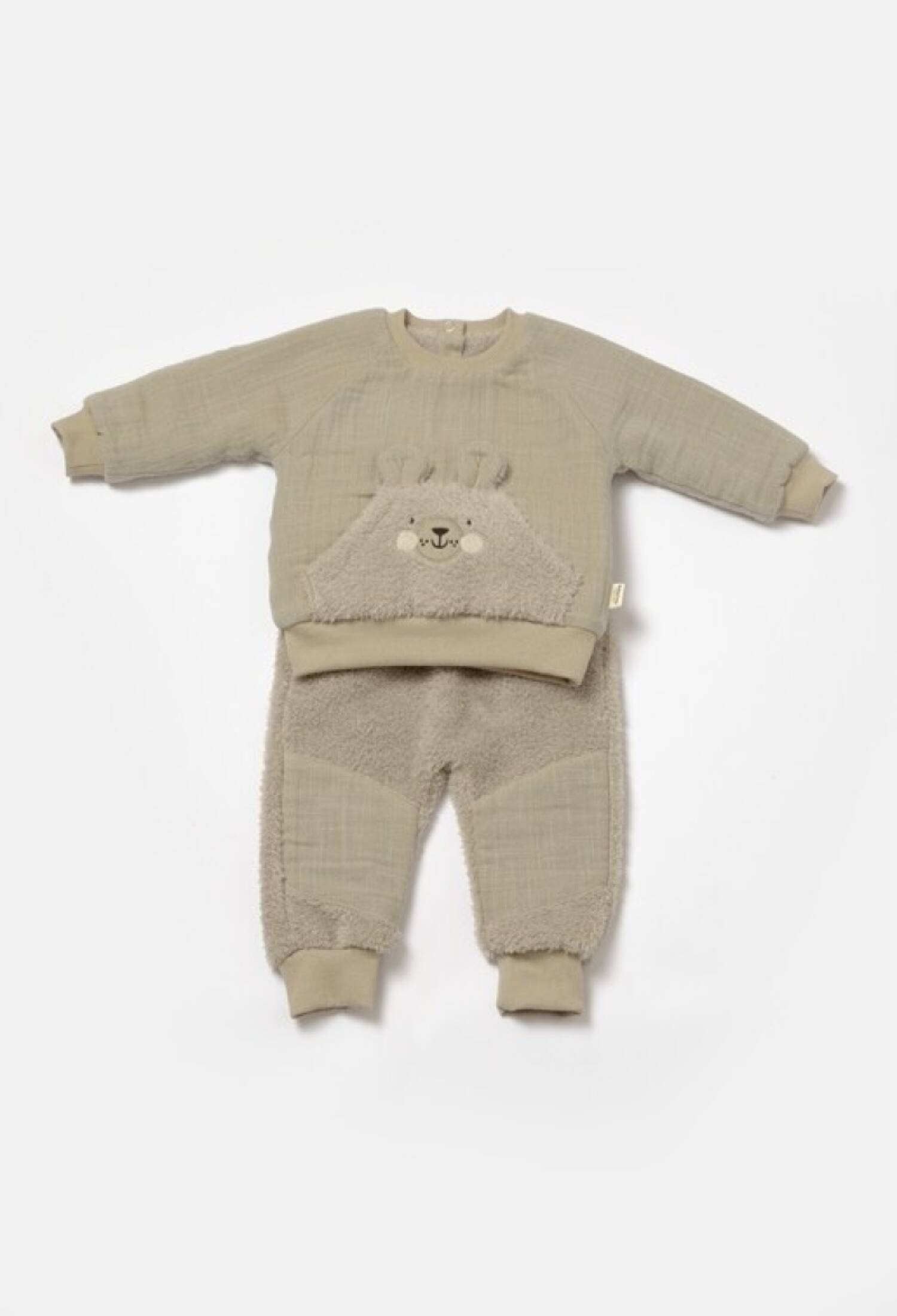 Toptan Unisex Bebek 2'li Sweatshirt ve Pantolon Takımı %100 Pamuk Baby Cosy 2022-CSYM7031 - 2022-CSYM7031 - Brand: BabyCosy - Kids & Bby Clothes From Peralane Kids Turkey