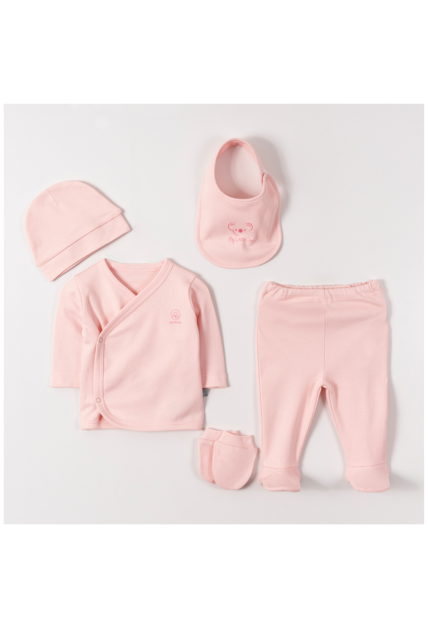 Toptan Unisex Bebek 5'li Yenidoğan Takım 0-1M 2030-6185 - 2030-6185 - Brand: Pambuliq - Kids & Bby Clothes From Peralane Kids Turkey