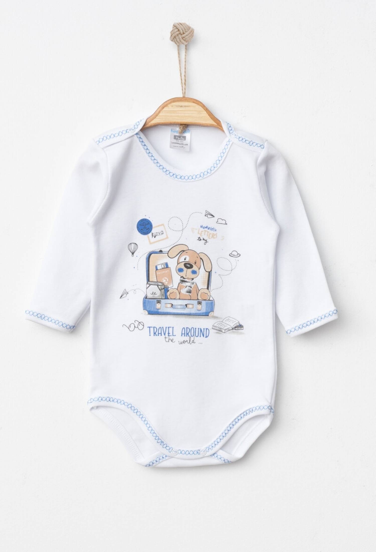 Toptan Unisex Bebek Çıtçıtlı Badi 9-18M 2017-7172 - 2017-7172 - Brand: Hoppidik - Kids & Bby Clothes From Peralane Kids Turkey