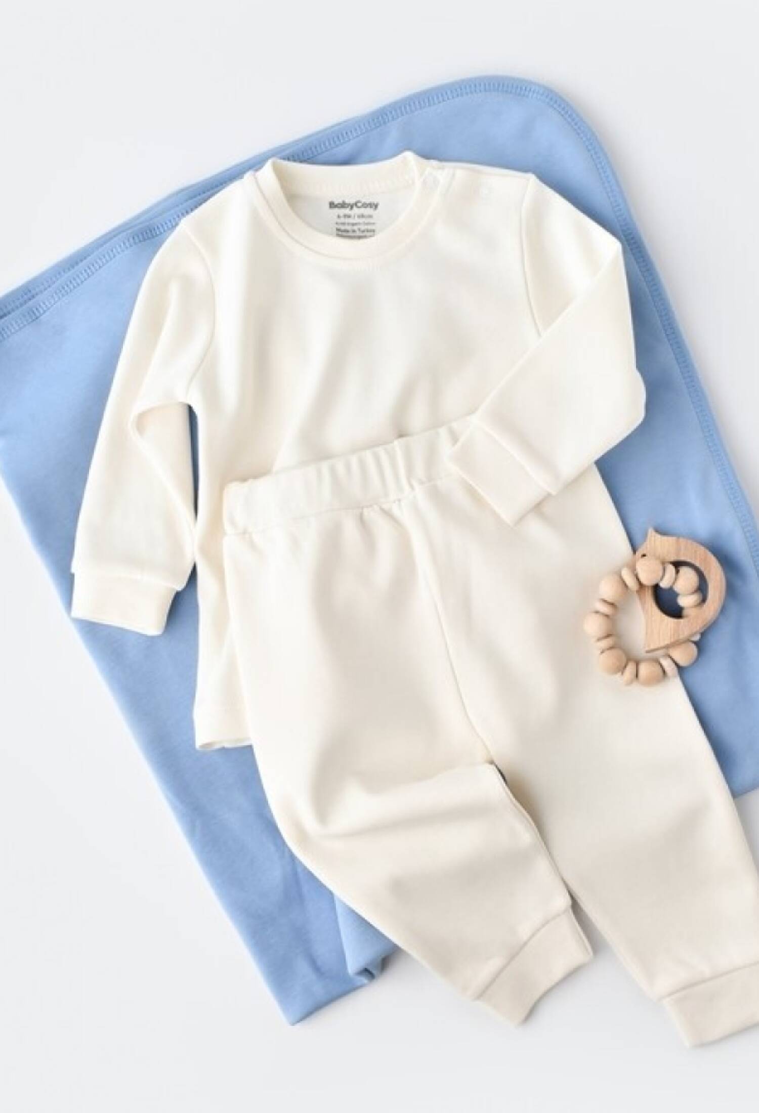 Toptan Unisex Bebek Sweatshirt ve Pantolon Takımı %100 Organik Pamuk 3-24M Baby Cosy 2022-CSY3028 - 2022-CSY3028 - Brand: BabyCosy - Kids & Bby Clothes From Peralane Kids Turkey