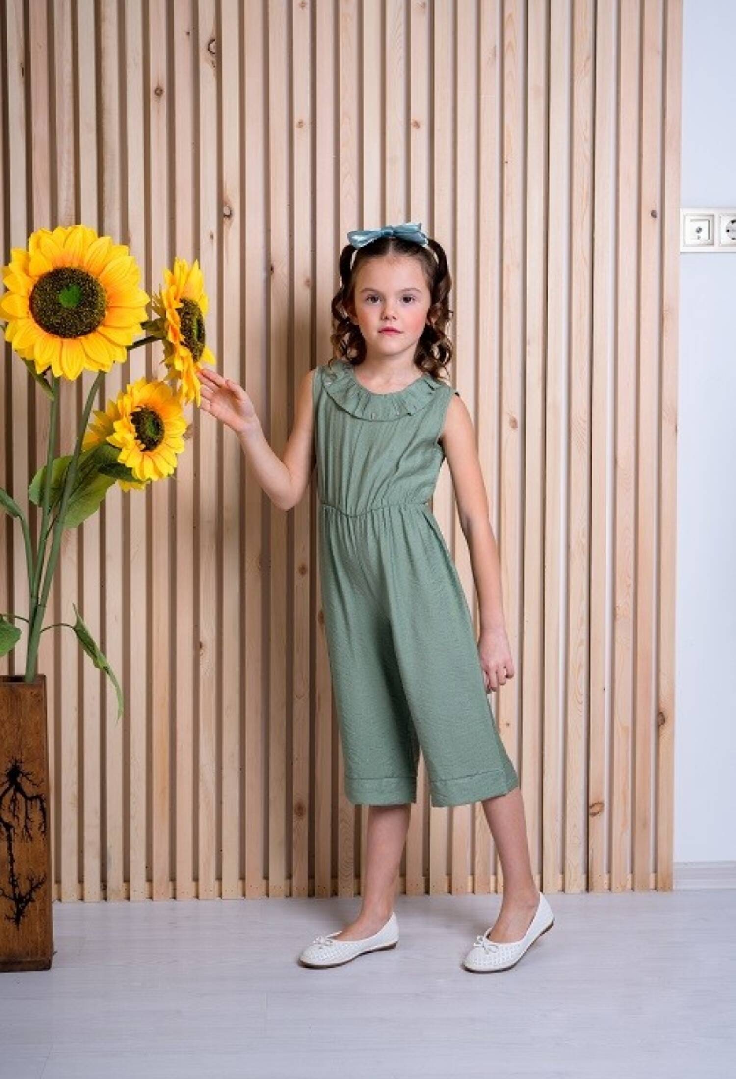Yaka Fırfırlı Airobin Tulum 1016-201120 - 1016-201120 - Brand: Büşra Bebe - Kids & Bby Clothes From Peralane Kids Turkey