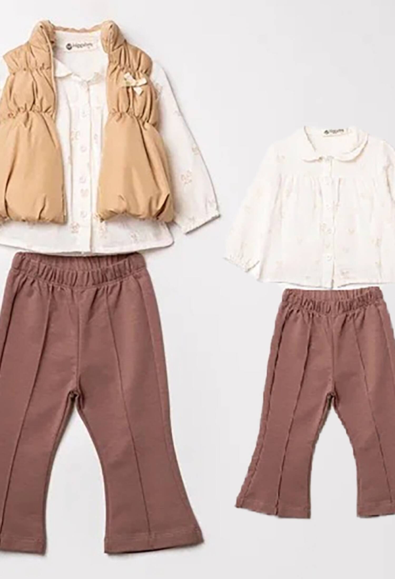 Yelekli Üçlü Kız Takım - Brand: HİPPIL - Kids & Bby Clothes From Peralane Kids Turkey