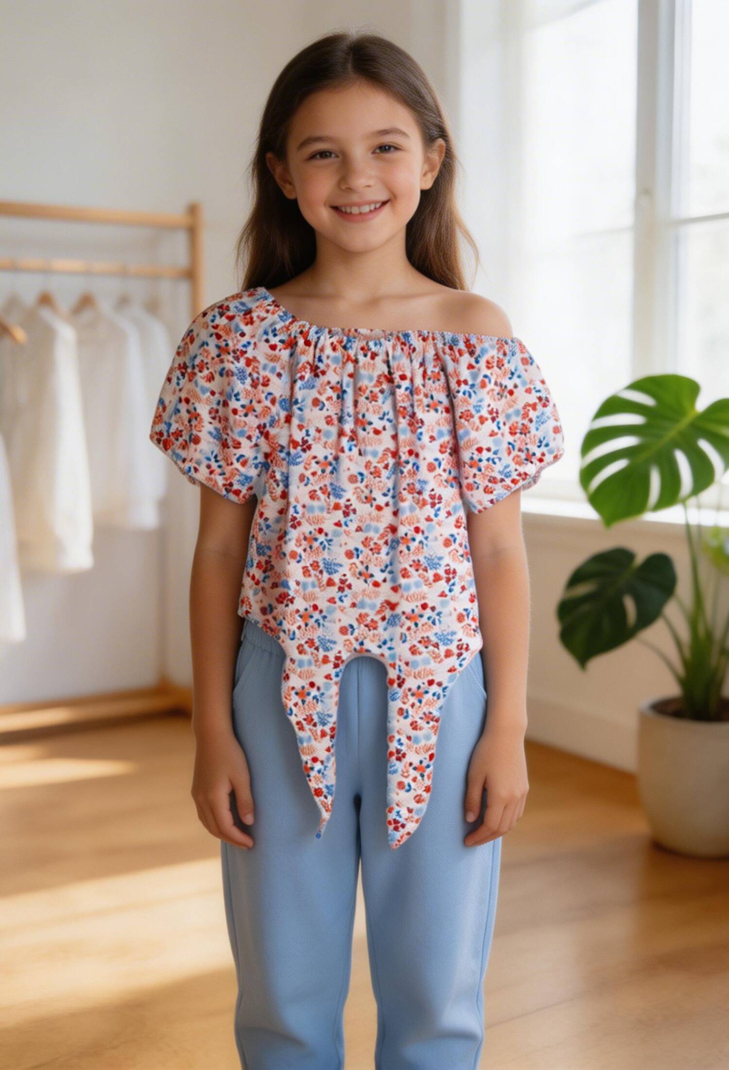 Wholesale Girls' 2-Piece Blouse And Pants Set 6-9y Timo 1018-Tk4dt202241713 - 1018-Tk4dt202241713