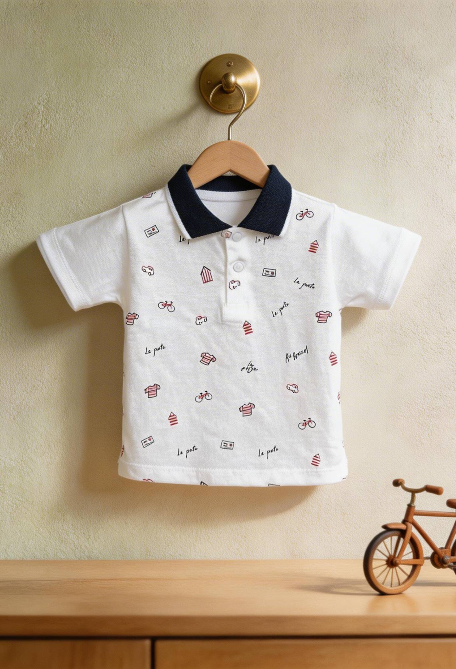 Wholesale Baby Boy T-Shirt 6-18M Algiy Mini 2047-3550 - 2047-3550