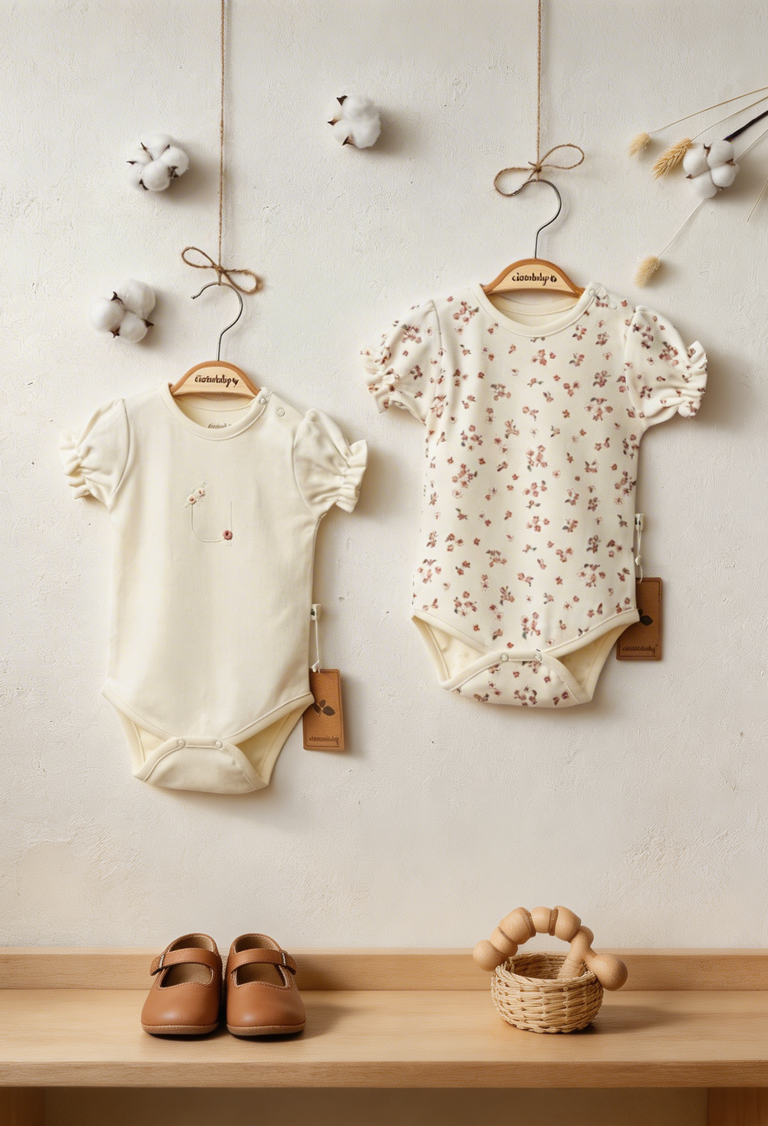 Wholesale Baby Girl Bodysuit Set 2-Piece 3-9M Ciccimbaby 1043-4964 - 1043-4964