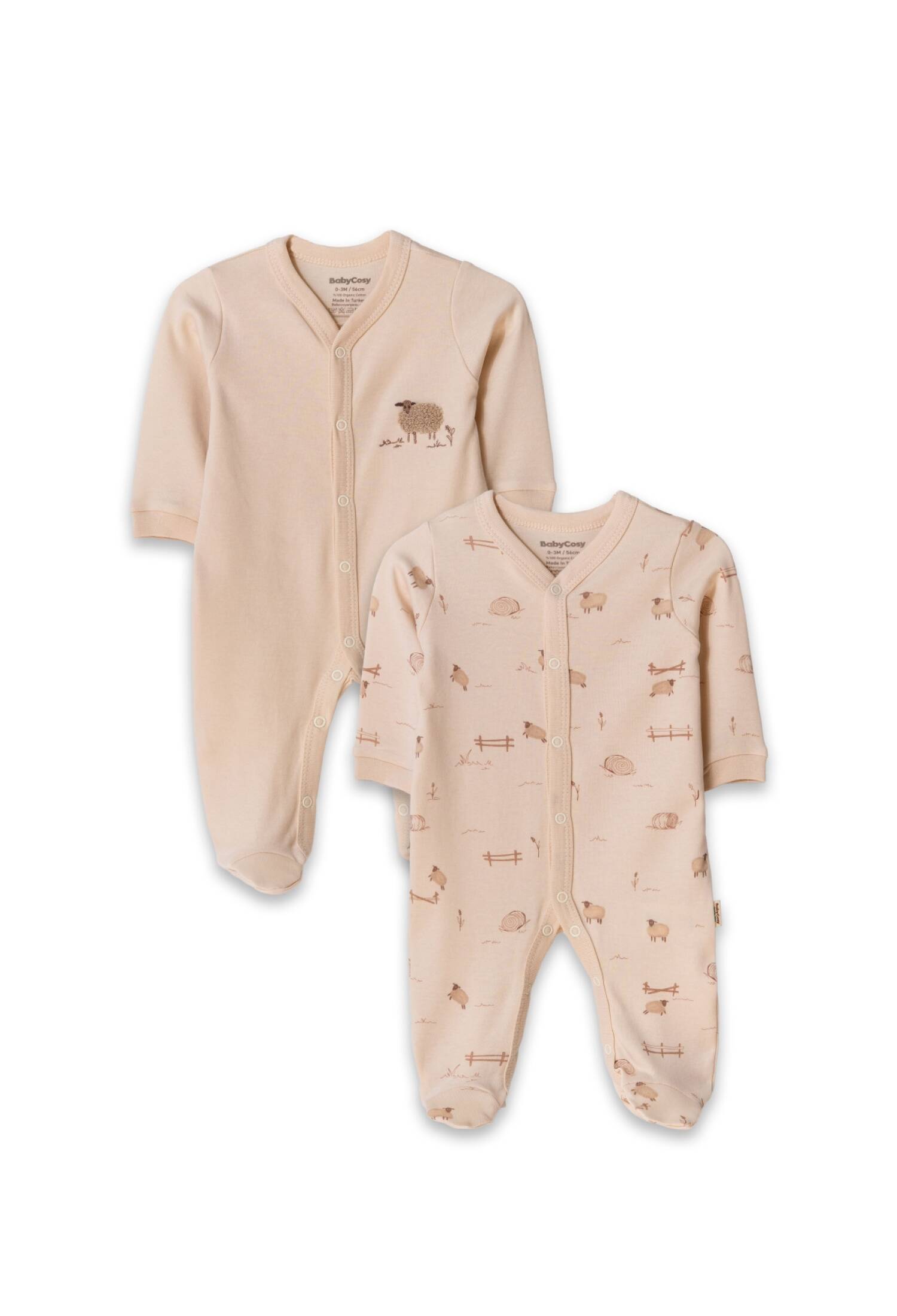 2 pcs Footed Rompers Set - CSY8181 - Brand: BabyCosy - Kids & Bby Clothes From Peralane Kids Turkey