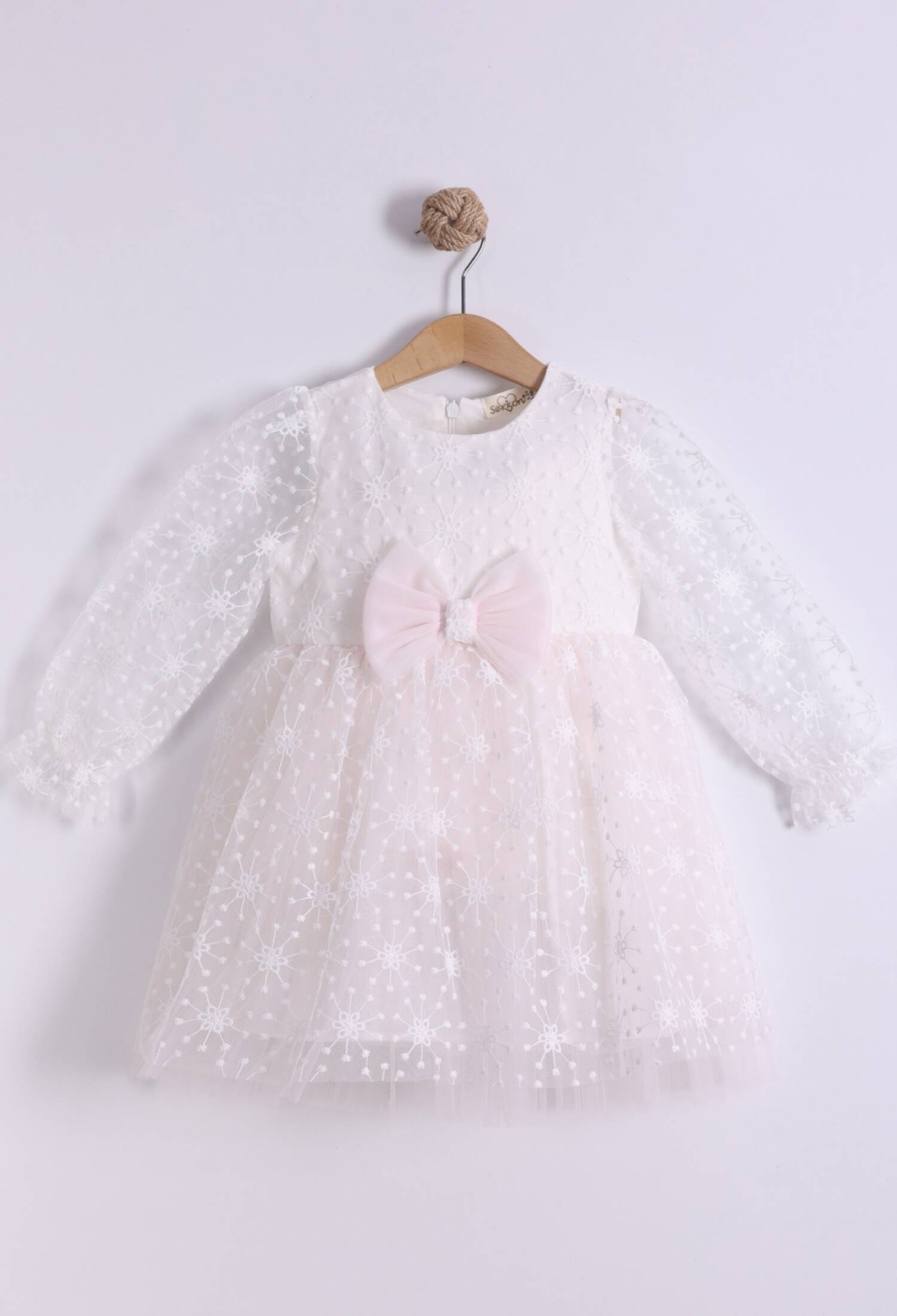 Toptan Kız Çocuk Kar Çiçeği Elbise - M0907 - Brand: Serkon Baby - Kids & Bby Clothes From Peralane Kids Turkey