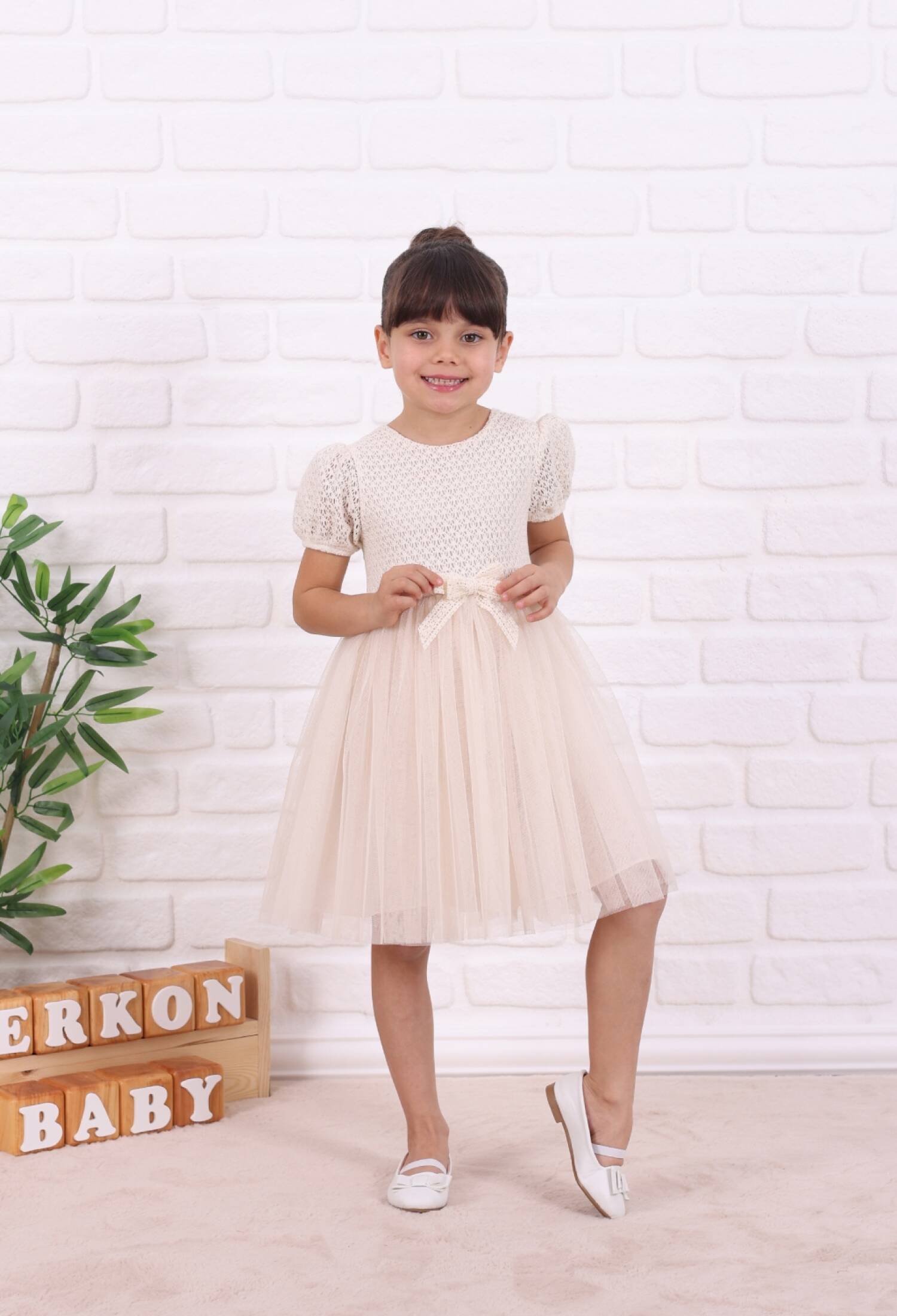 Modena Tüllü Gipe Elbise - M0751 - Brand: Serkon Baby - Kids & Bby Clothes From Peralane Kids Turkey