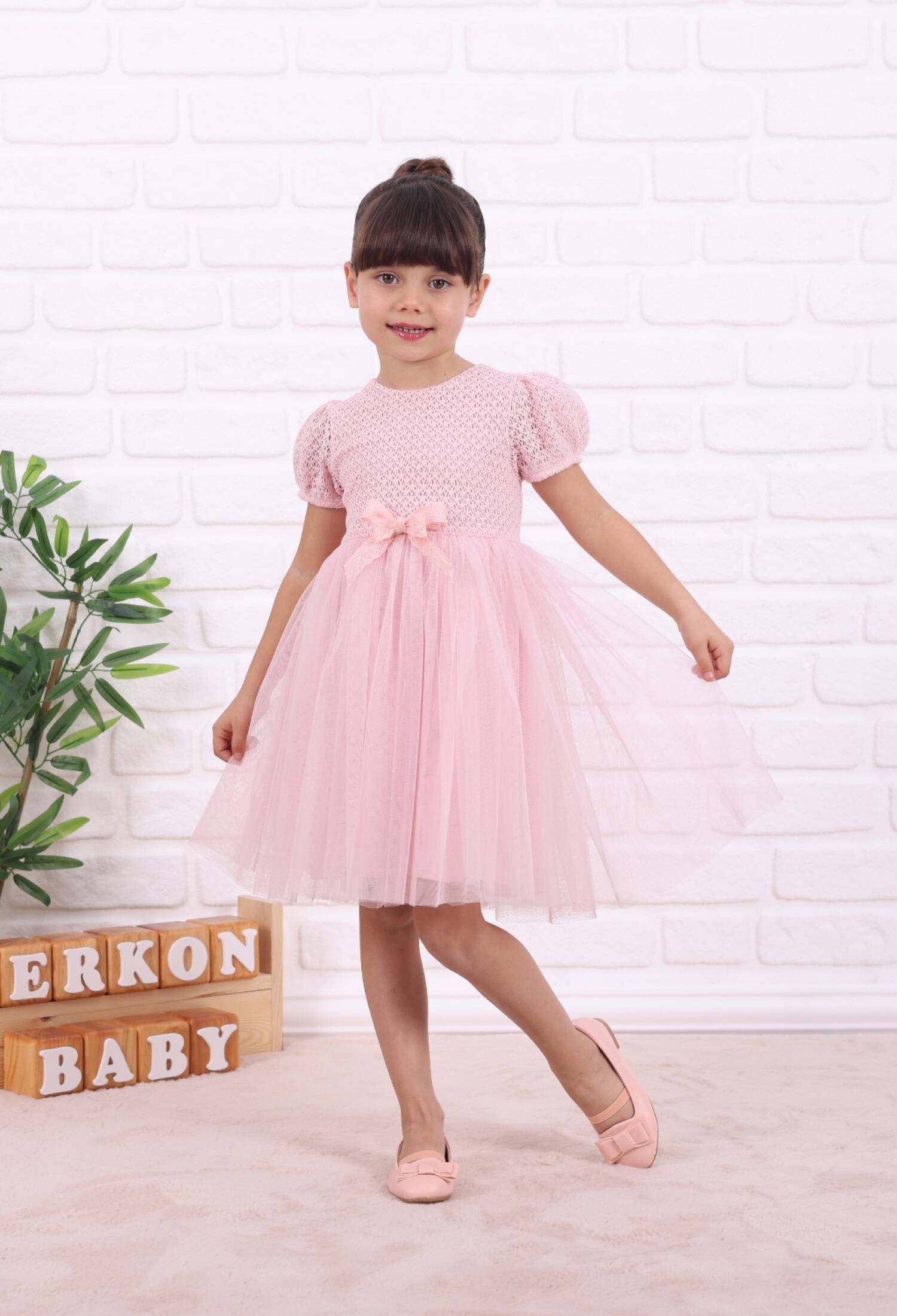 Modena Tüllü Gipe Elbise - M0751 - Brand: Serkon Baby - Kids & Bby Clothes From Peralane Kids Turkey