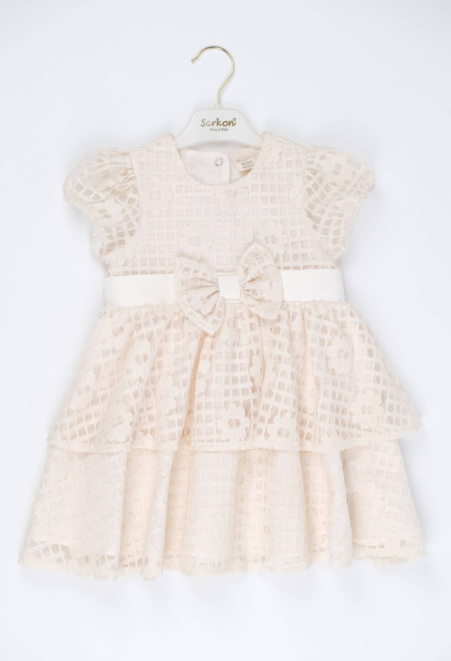 Dantel Volan Elbise - M0752 - Brand: Serkon Baby - Kids & Bby Clothes From Peralane Kids Turkey