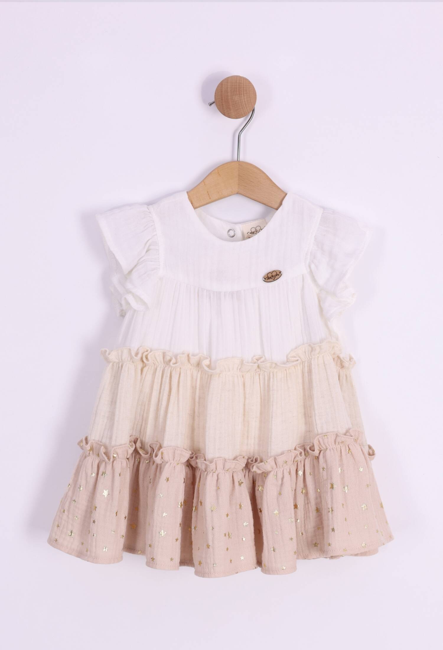 Yıldız Katlı Ay Elbise - M0851 - Brand: Serkon Baby - Kids & Bby Clothes From Peralane Kids Turkey