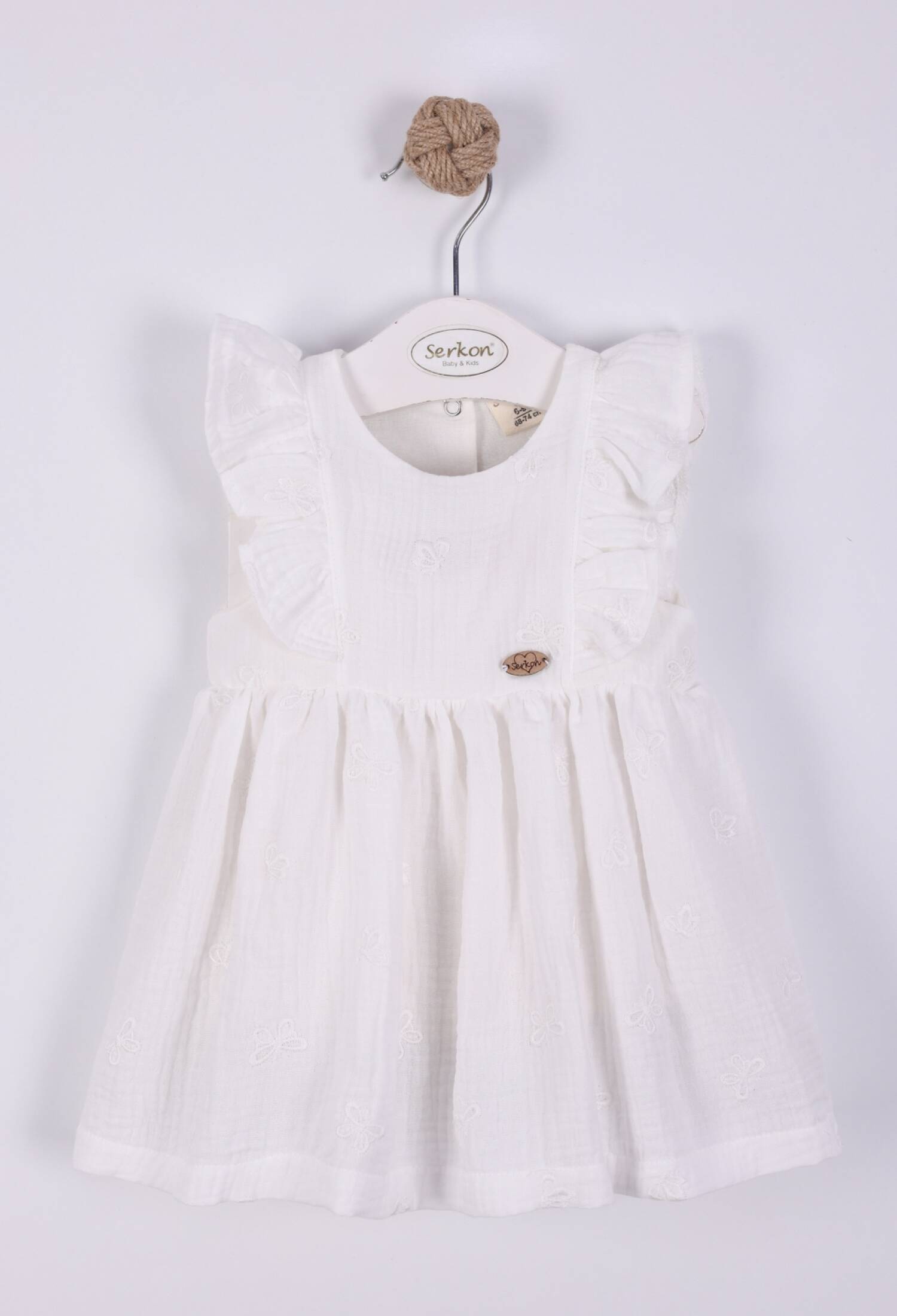 Müslin Bebe Elbise - M0868 - Brand: Serkon Baby - Kids & Bby Clothes From Peralane Kids Turkey